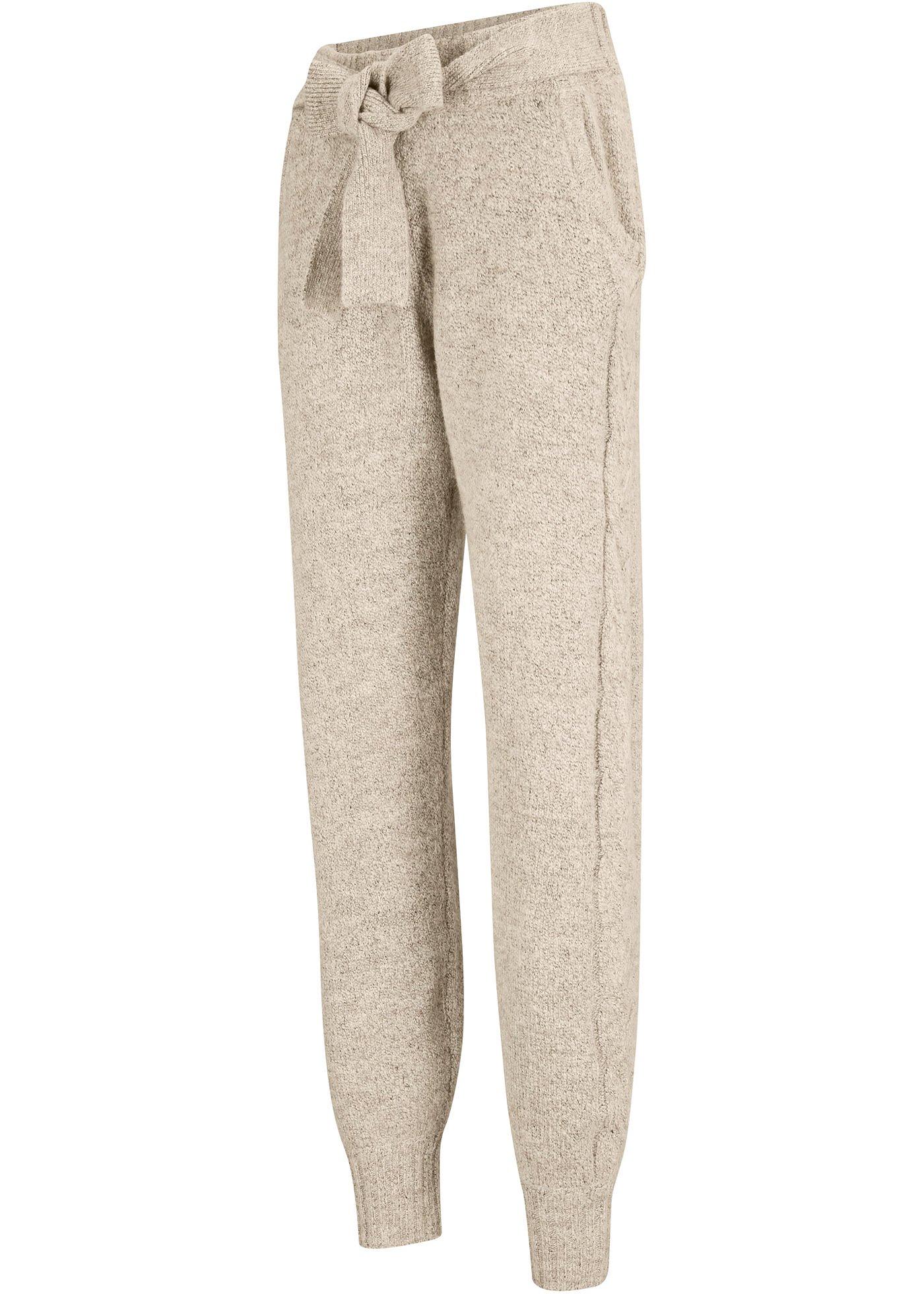 Pantalon en maille avec motif torsadé