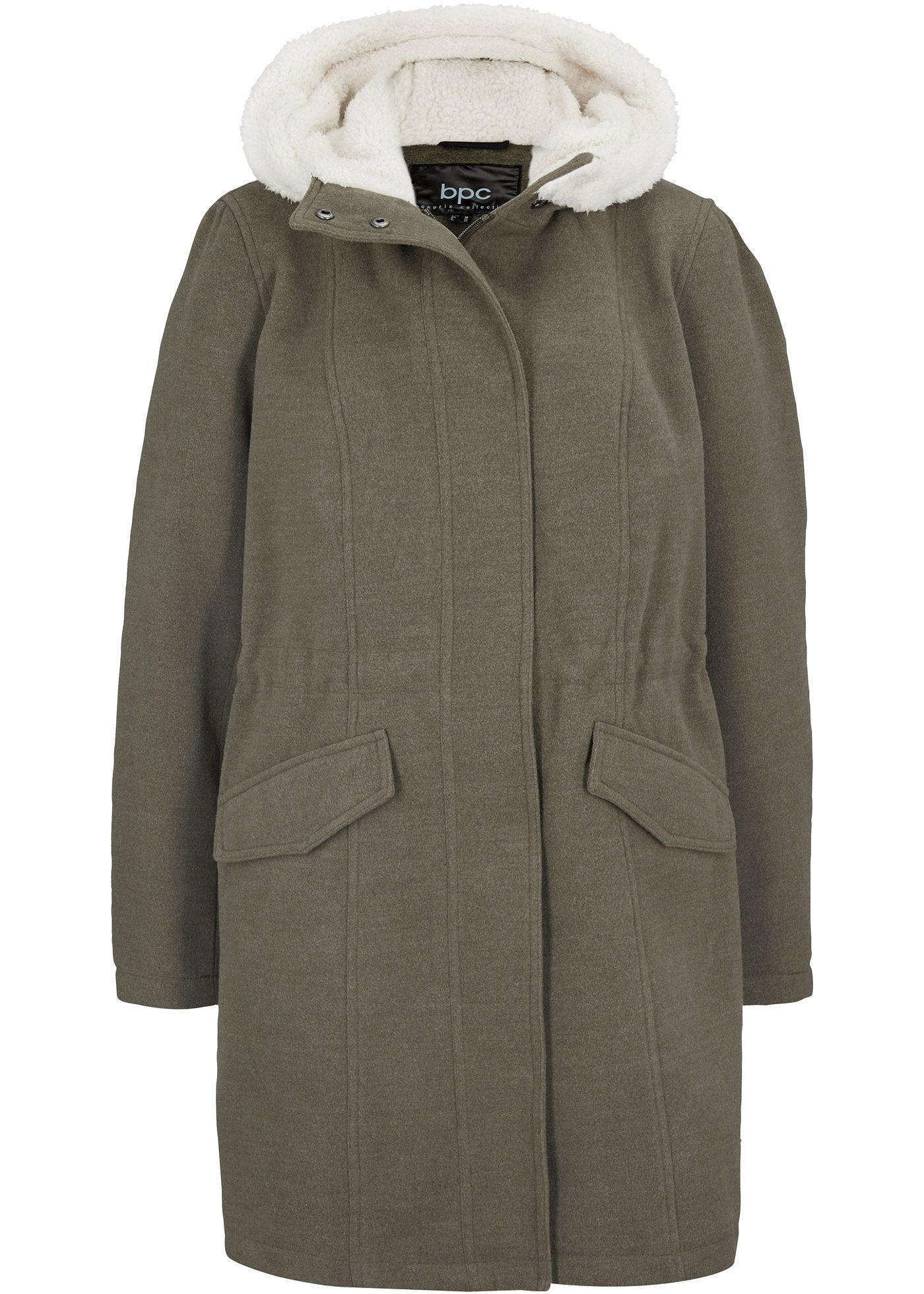 Parka doublée en imitation laine