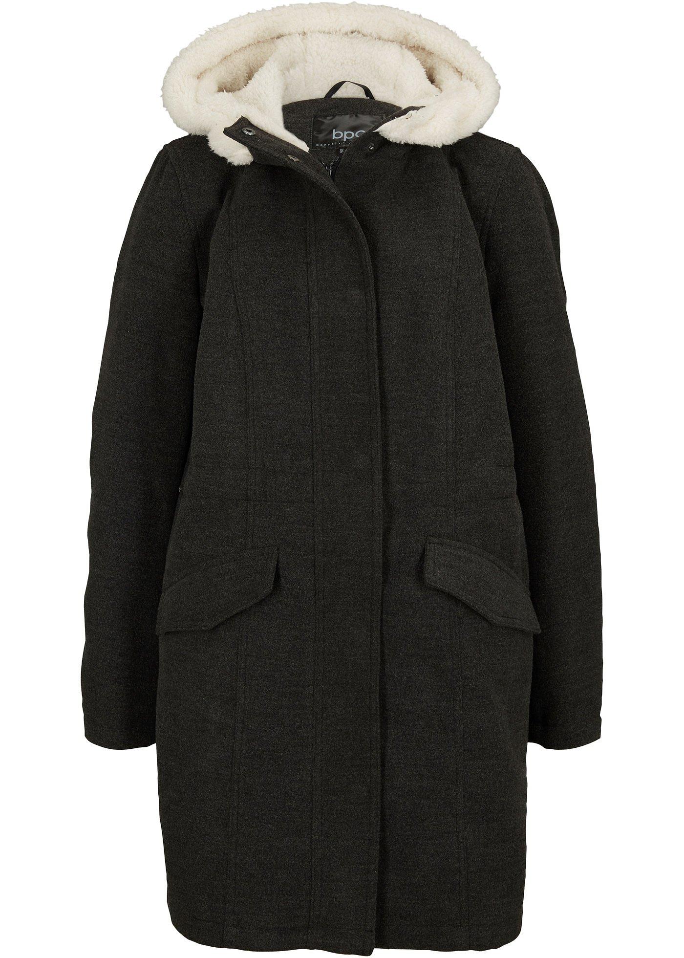 Parka doublée en imitation laine