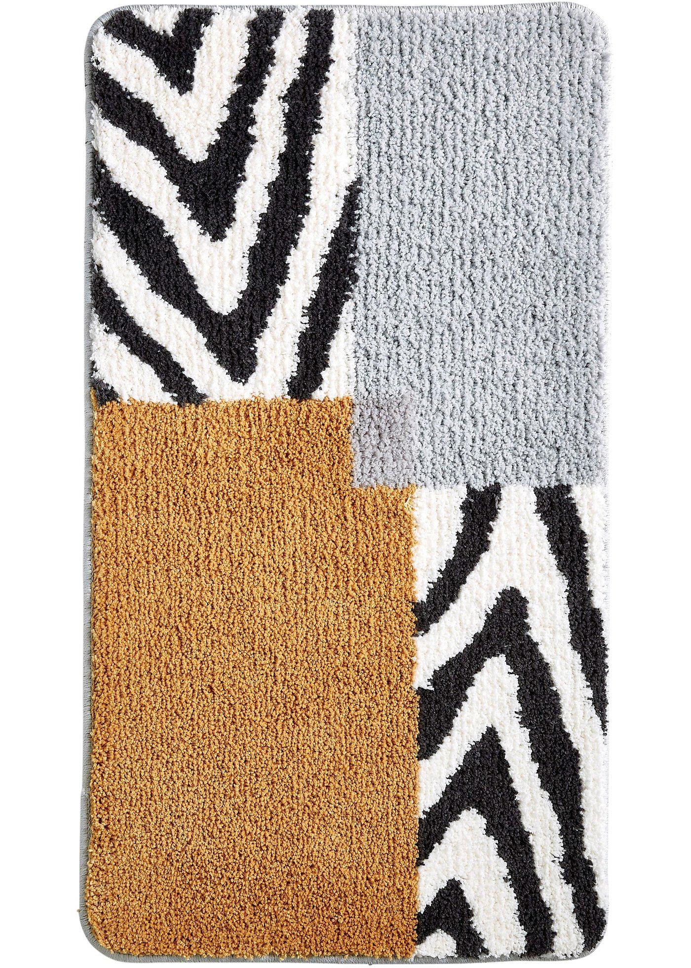 Tapis de salle de bain avec motif graphique