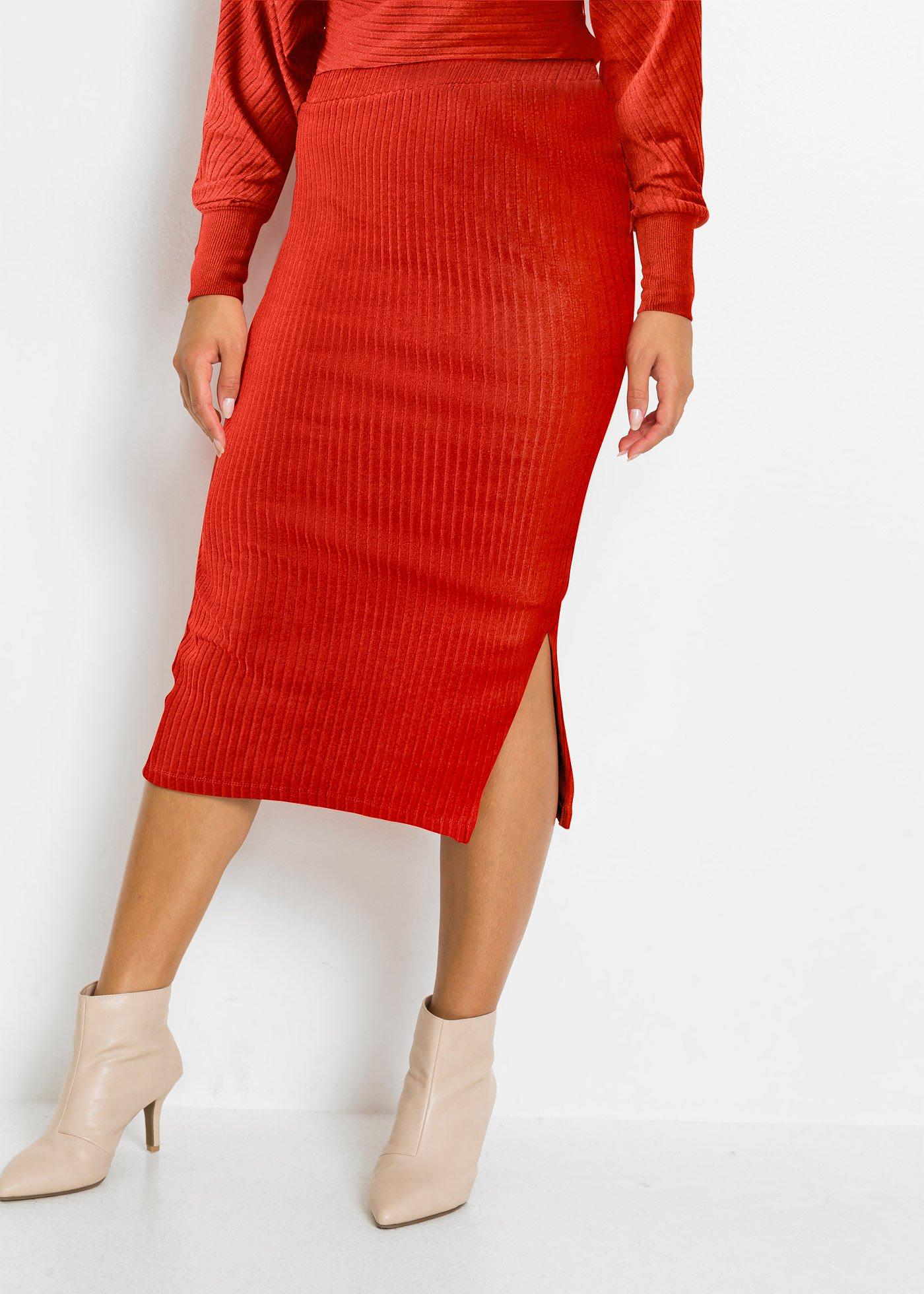 Jupe crayon avec fente