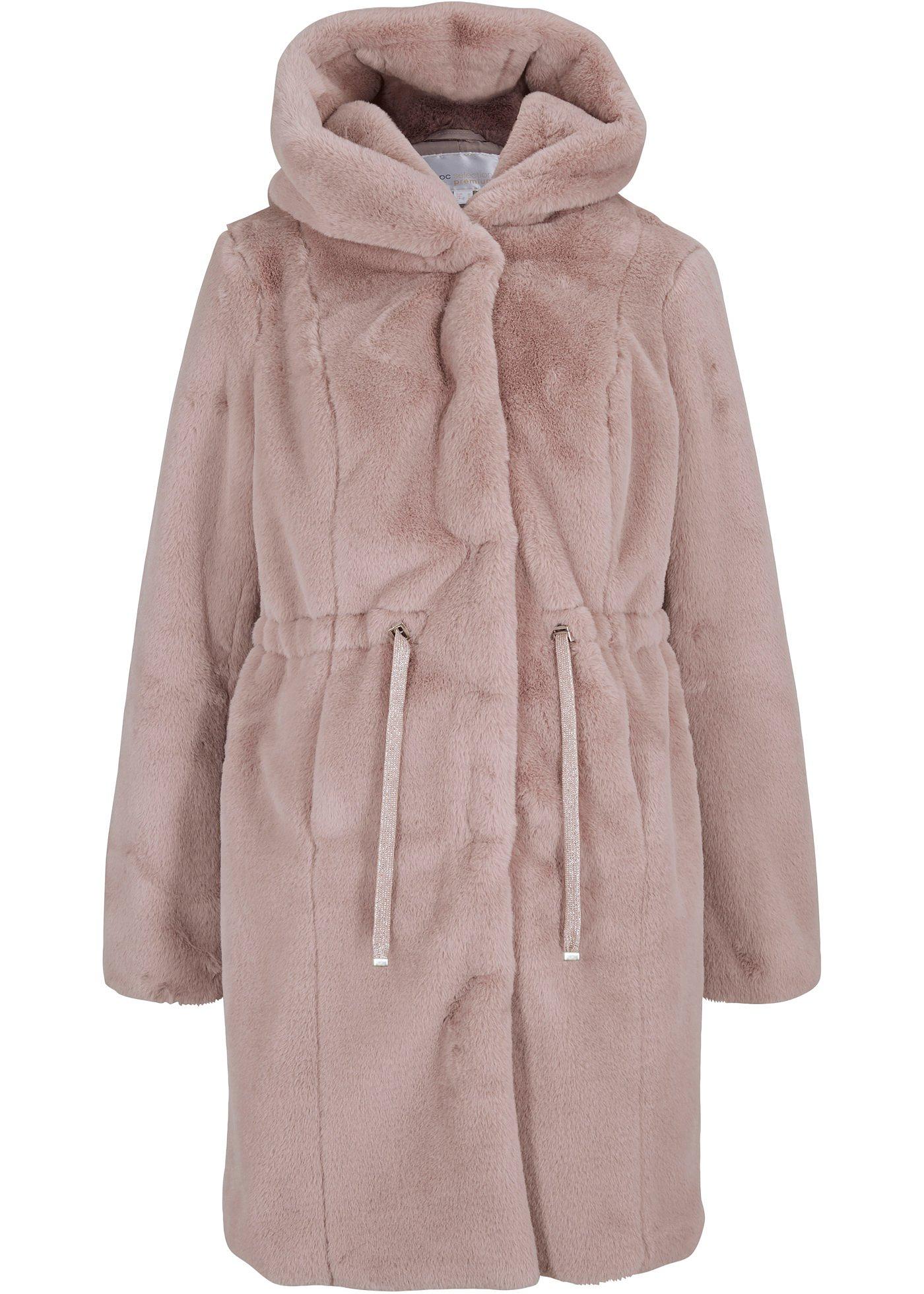 Manteau synthétique imitation fourrure