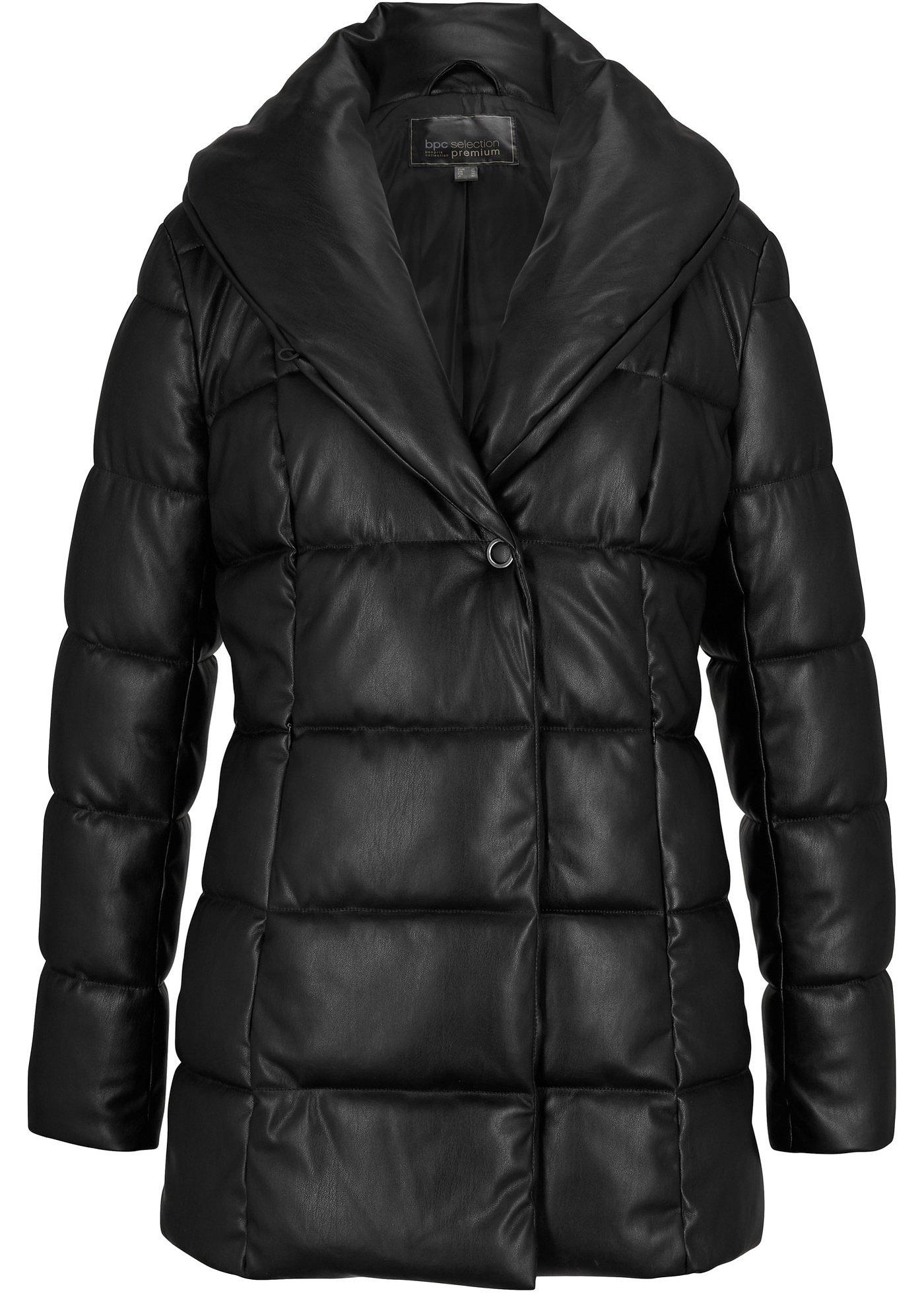 Veste matelassée en synthétique imitation cuir