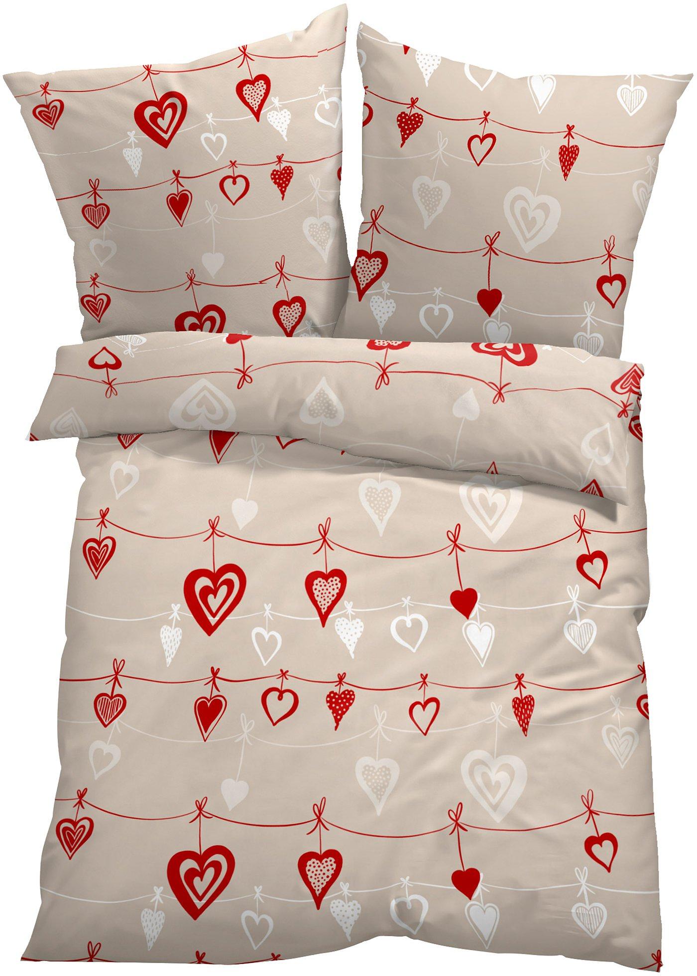 Parure de lit avec cœurs
