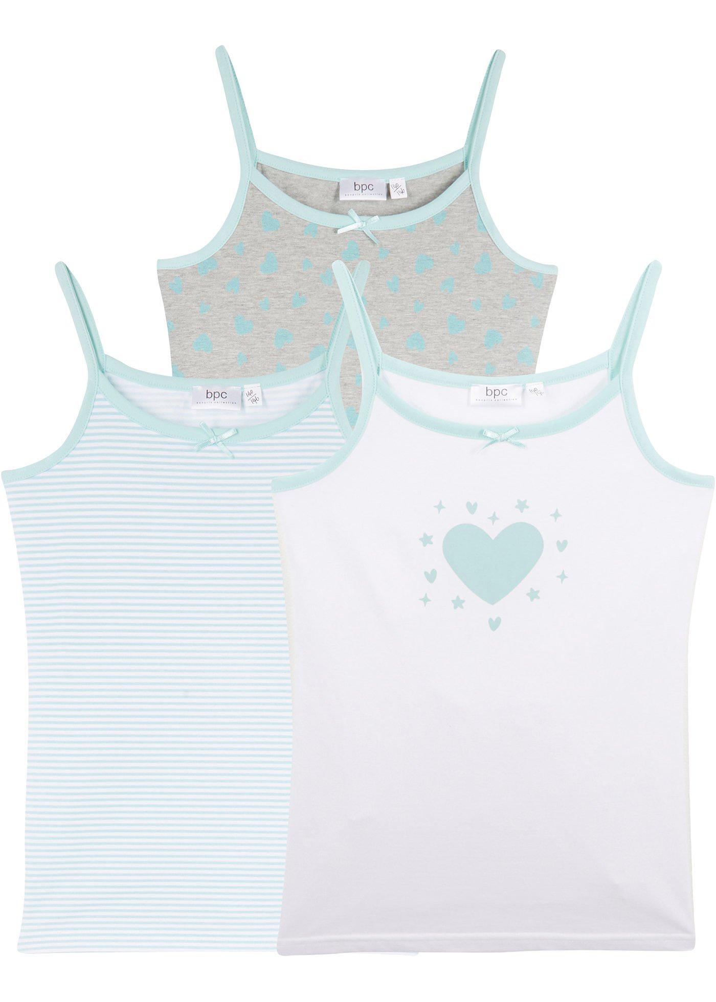 Lot de 3 tricots de peau fille en coton bio