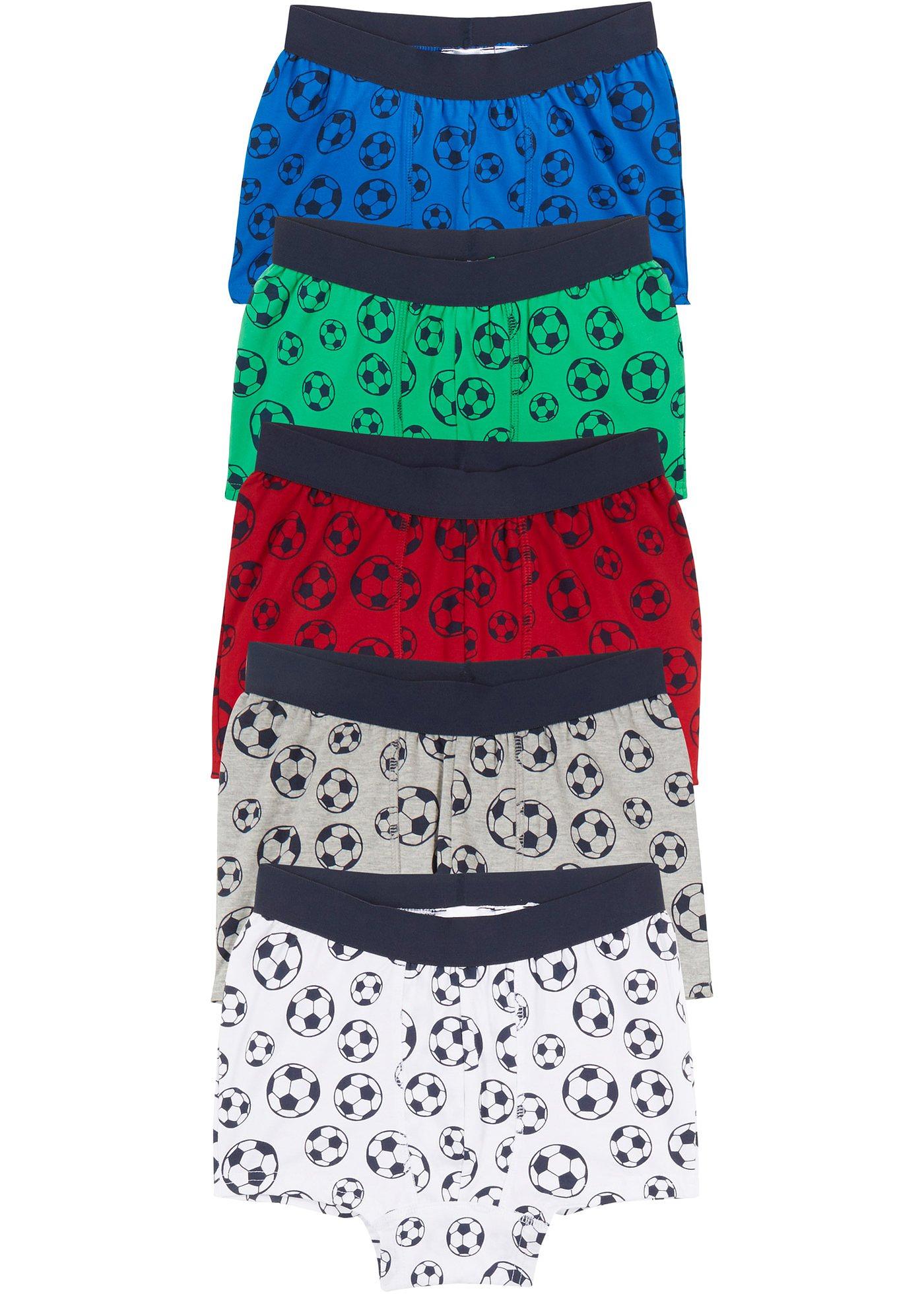 Lot de 5 boxers garçon en coton bio