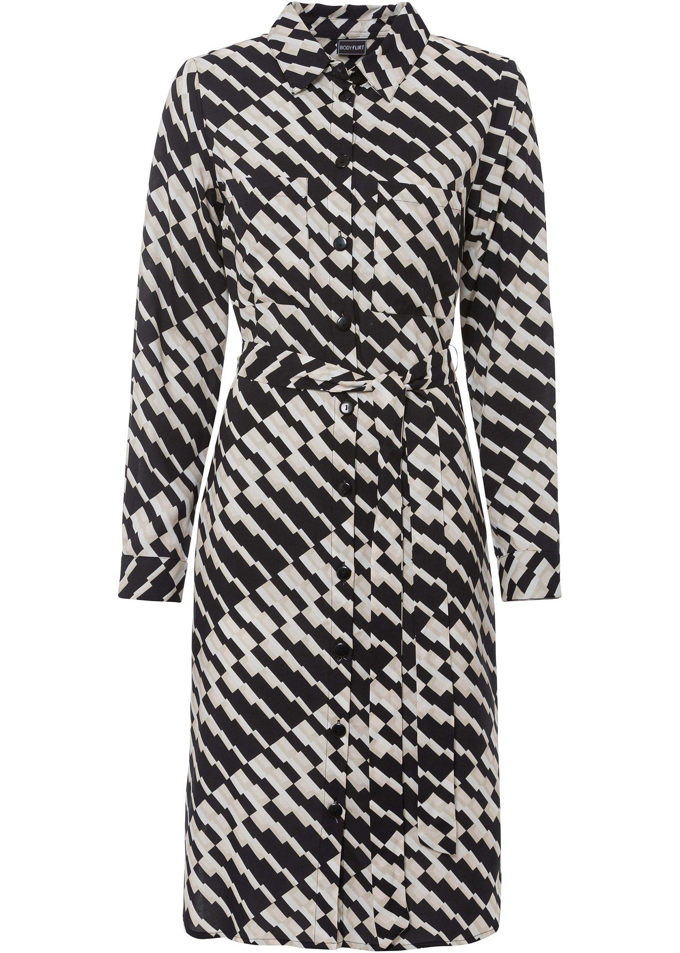 Robe-chemise avec ceinture à nouer