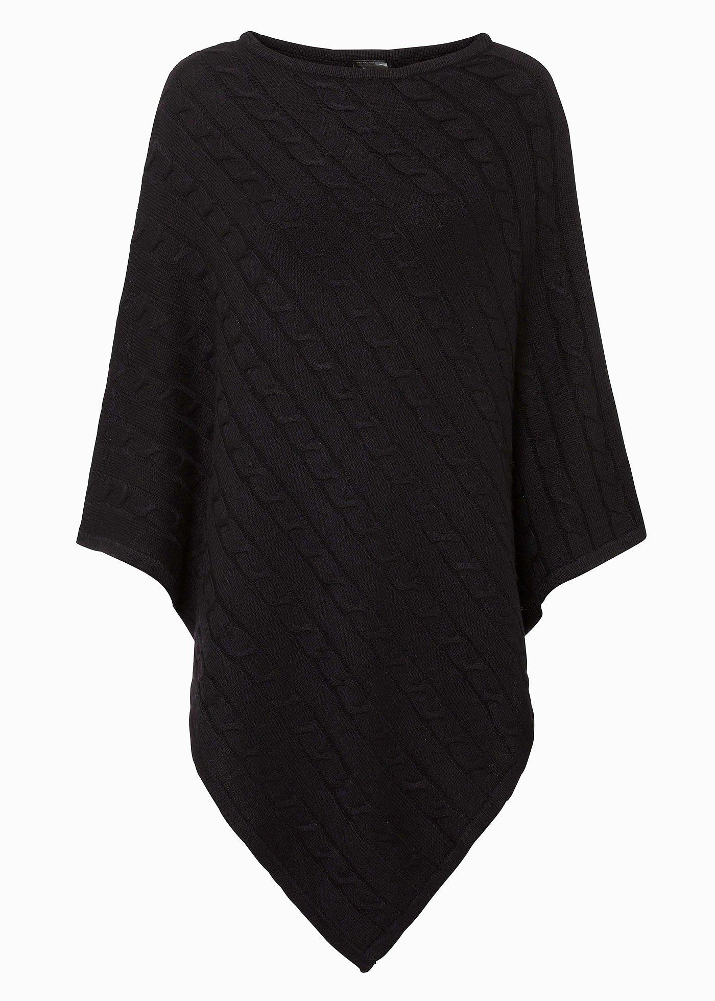 Poncho avec teneur en cachemire