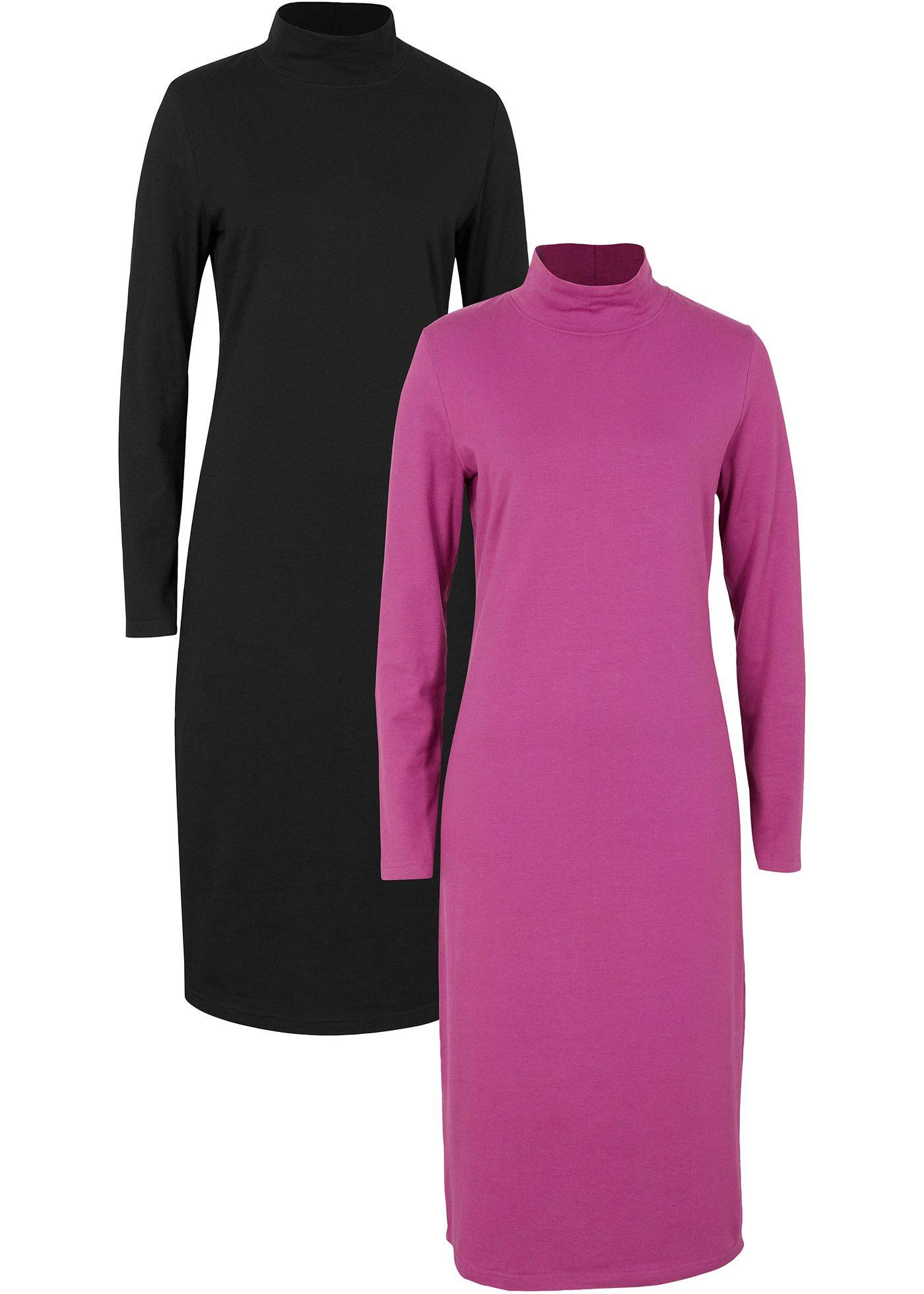 Lot de 2 robes en jersey longueur midi