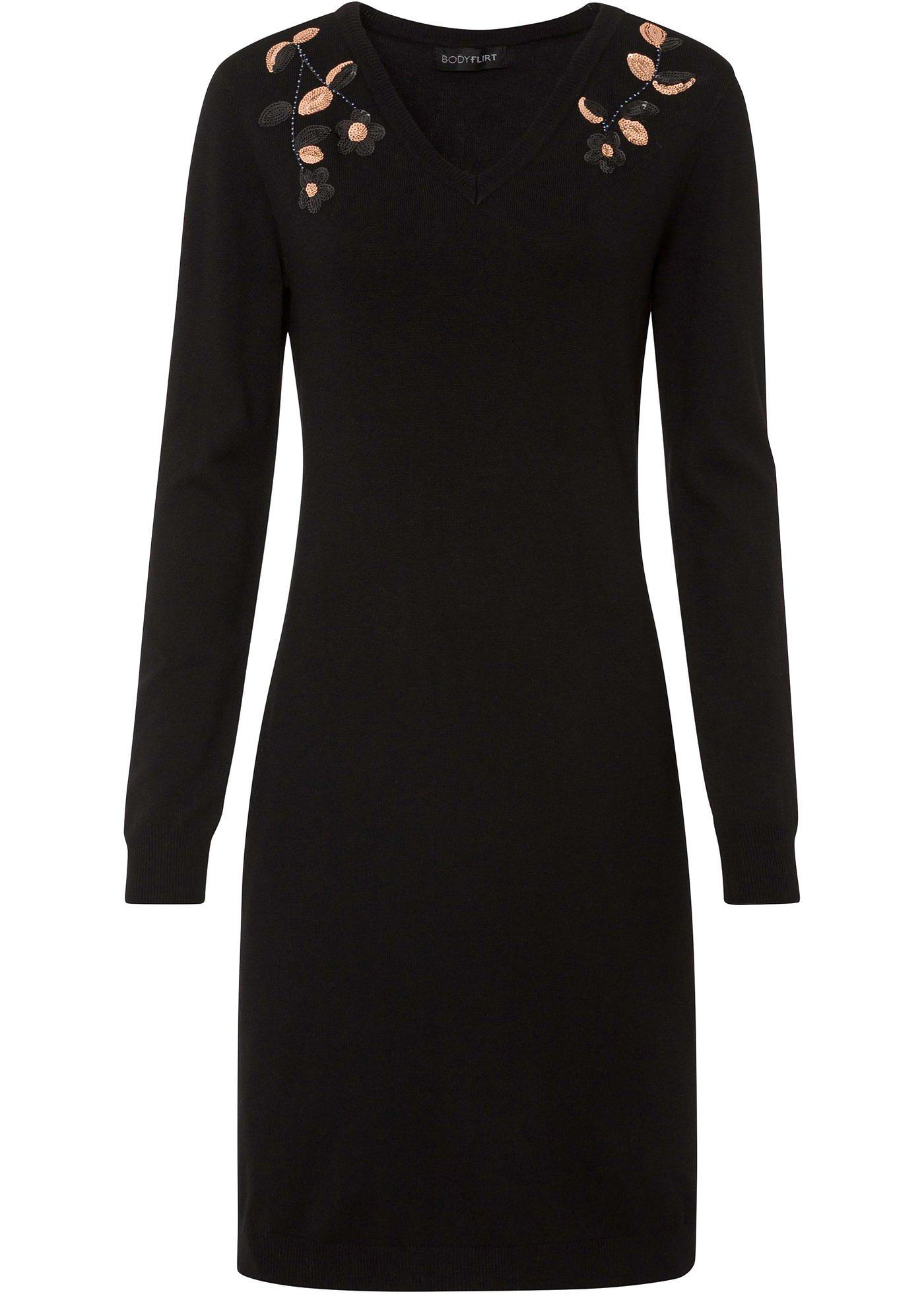 Robe en maille avec application