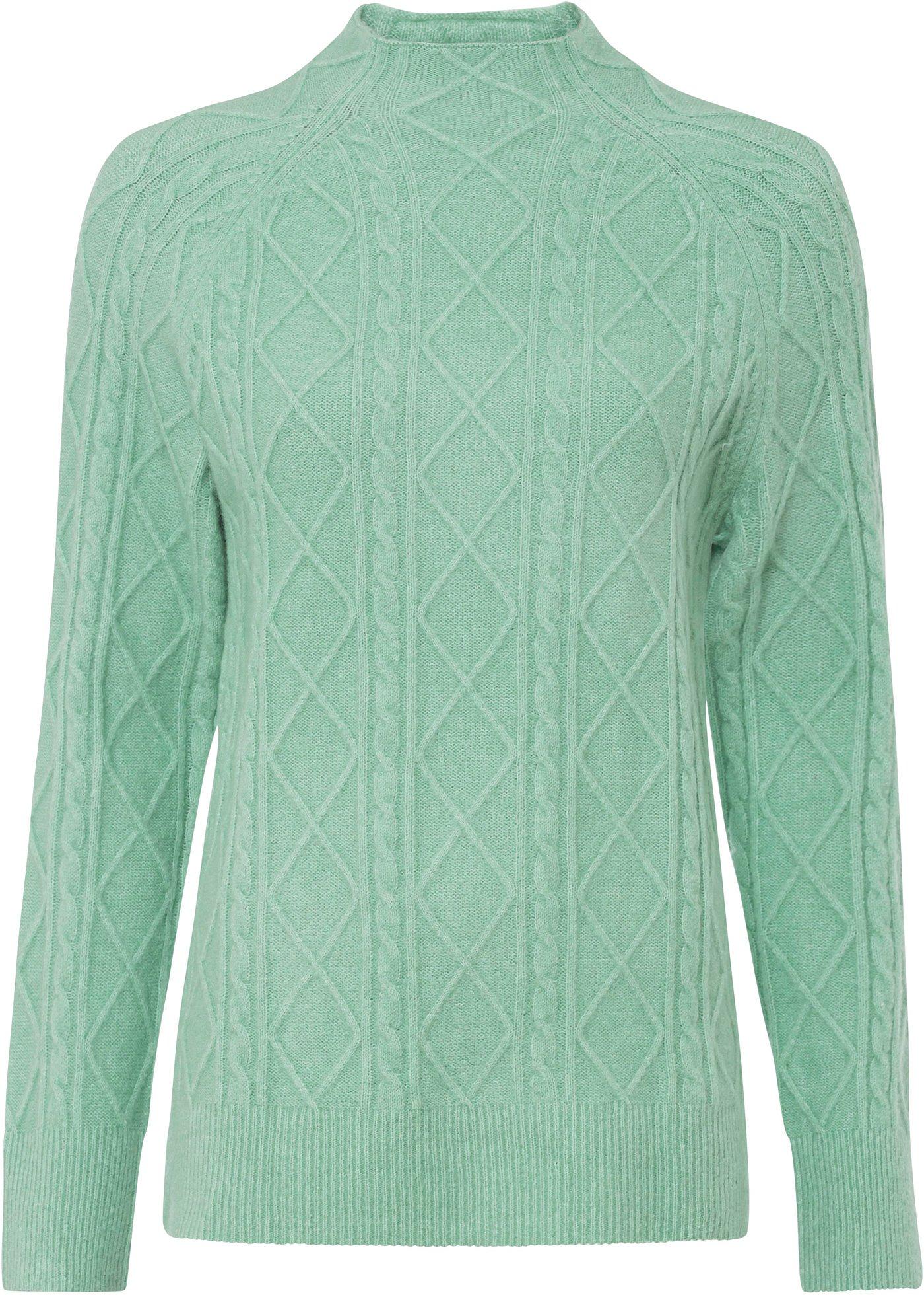 Pull col roulé à motif torsadé