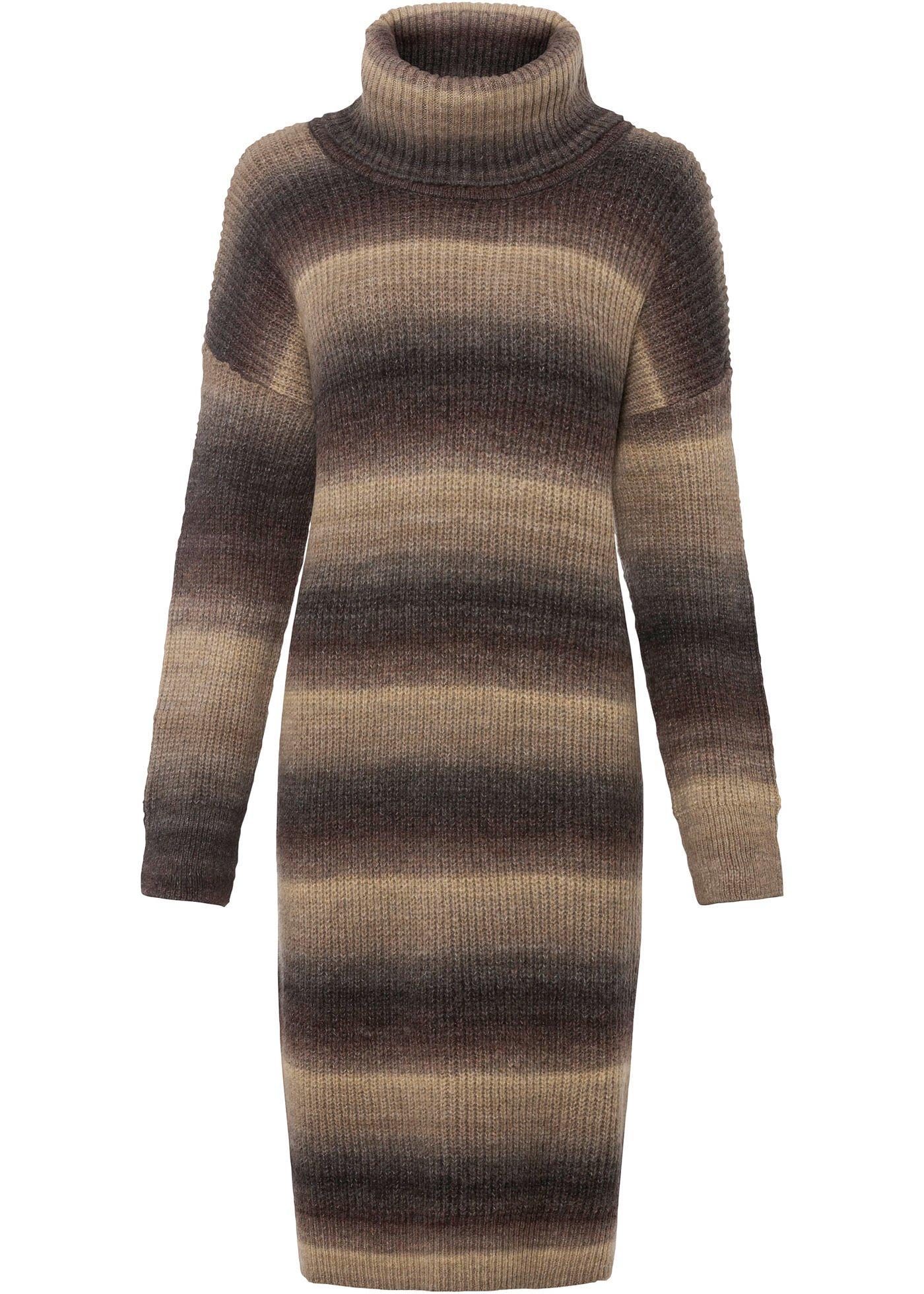 Robe en maille à col roulé