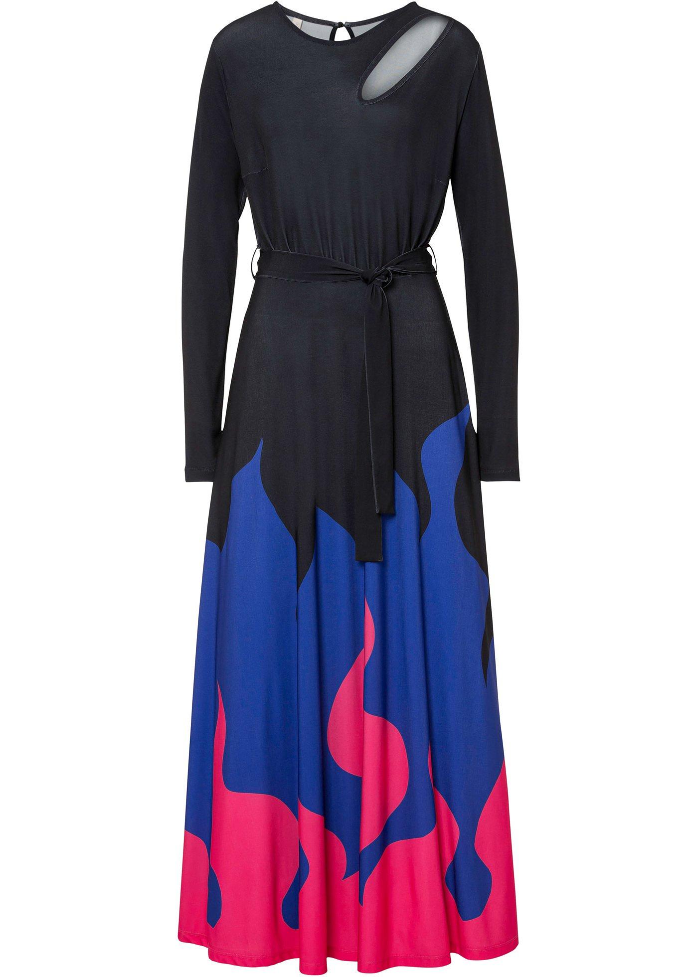 Robe longue avec découpe