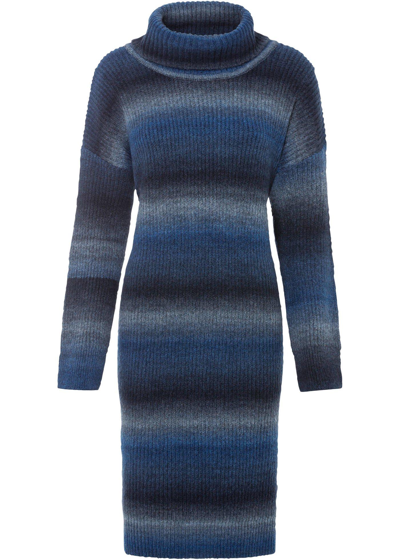 Robe en maille à col roulé