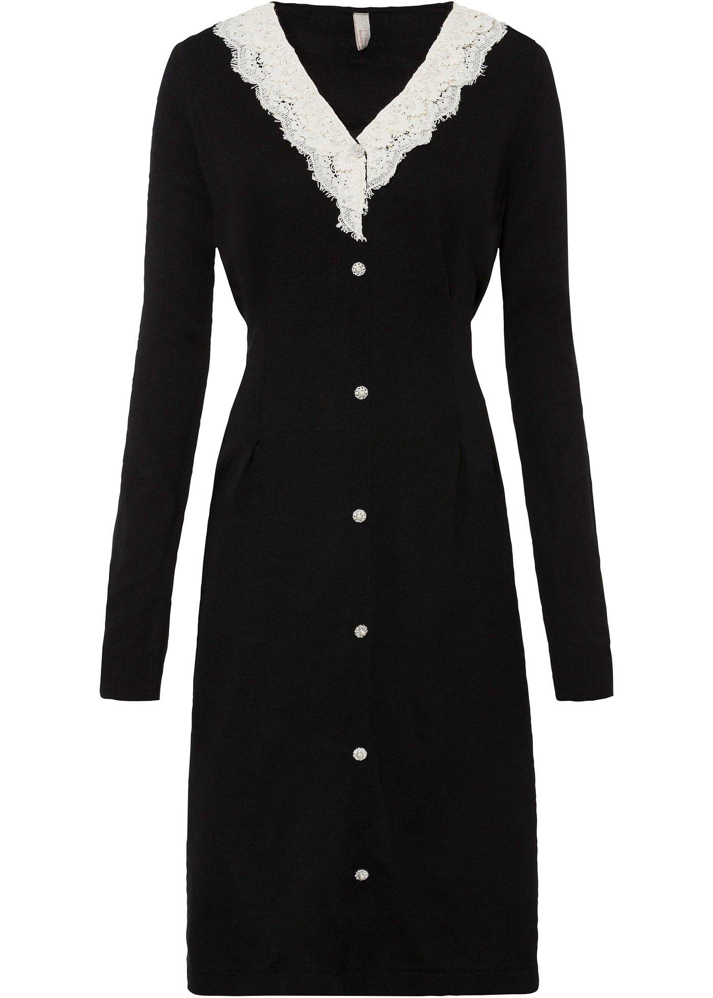 Robe en maille à dentelle