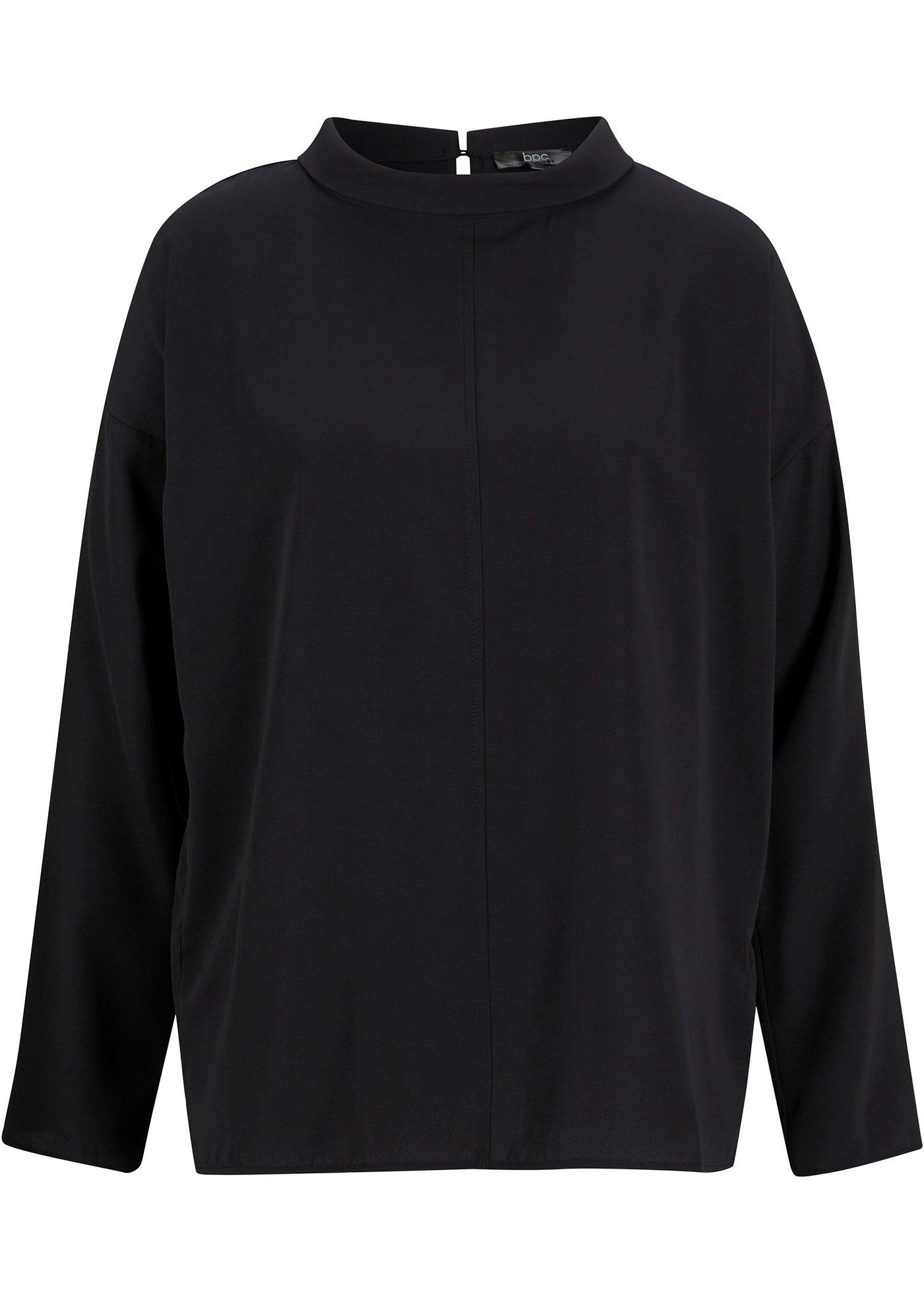 Blouse à col montant, manches longues