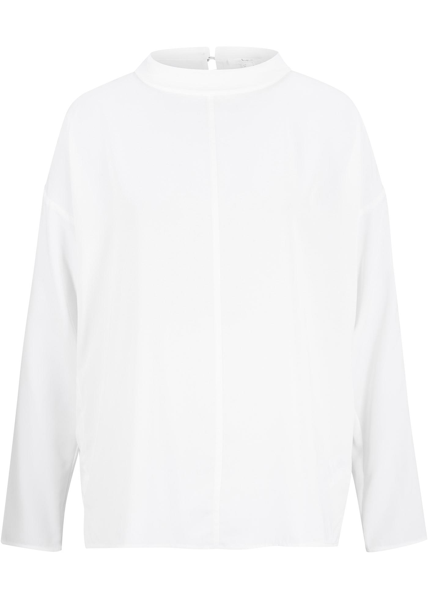 Blouse à col montant, manches longues