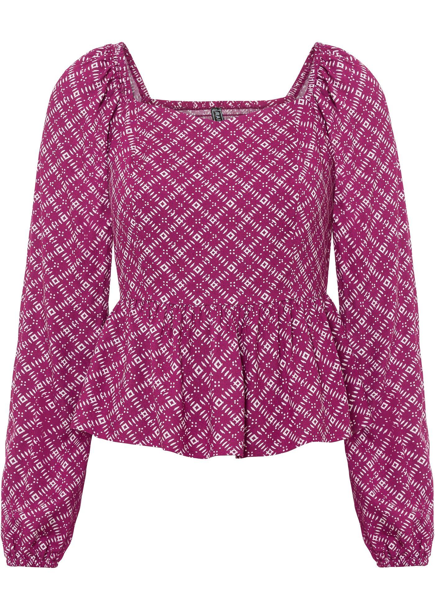 Blouse à décolleté cœur en viscose durable