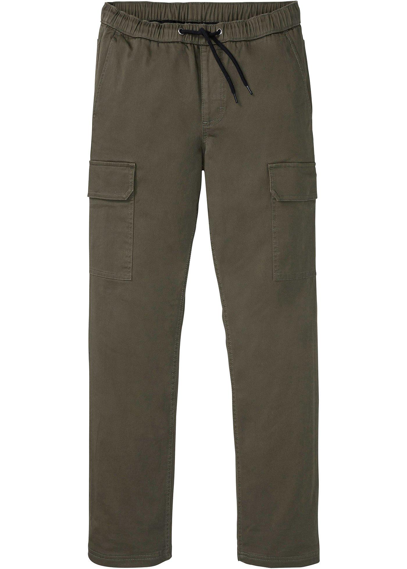 Pantalon extensible taille élastique thermo Regular Fit, Straight