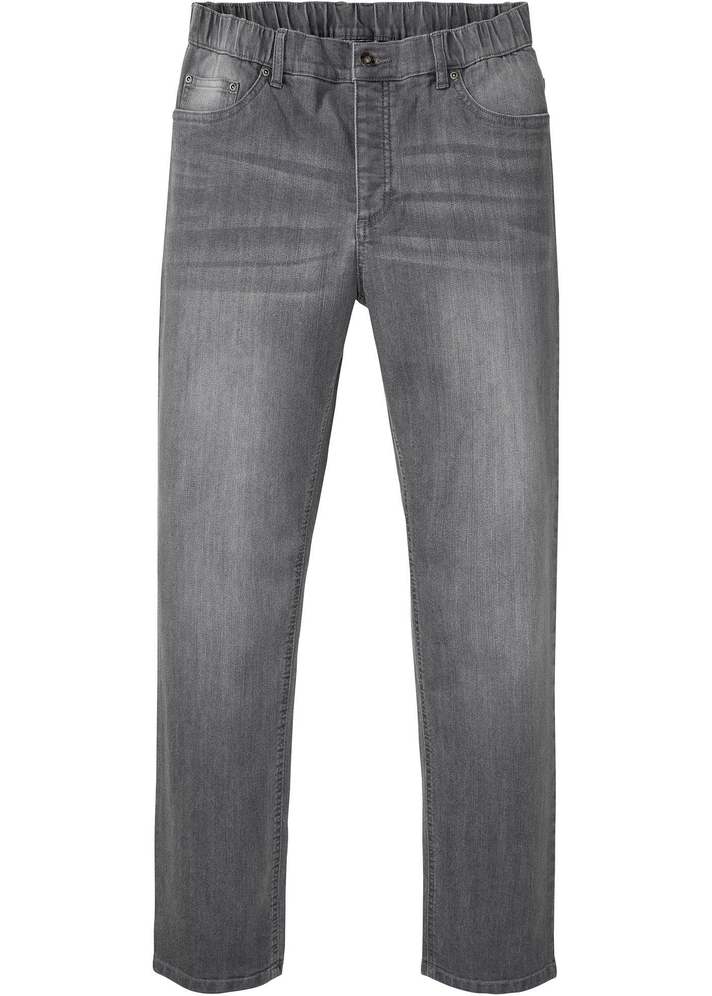 Jean confort stretch Loose Fit avec taille élastiquée, Tapered