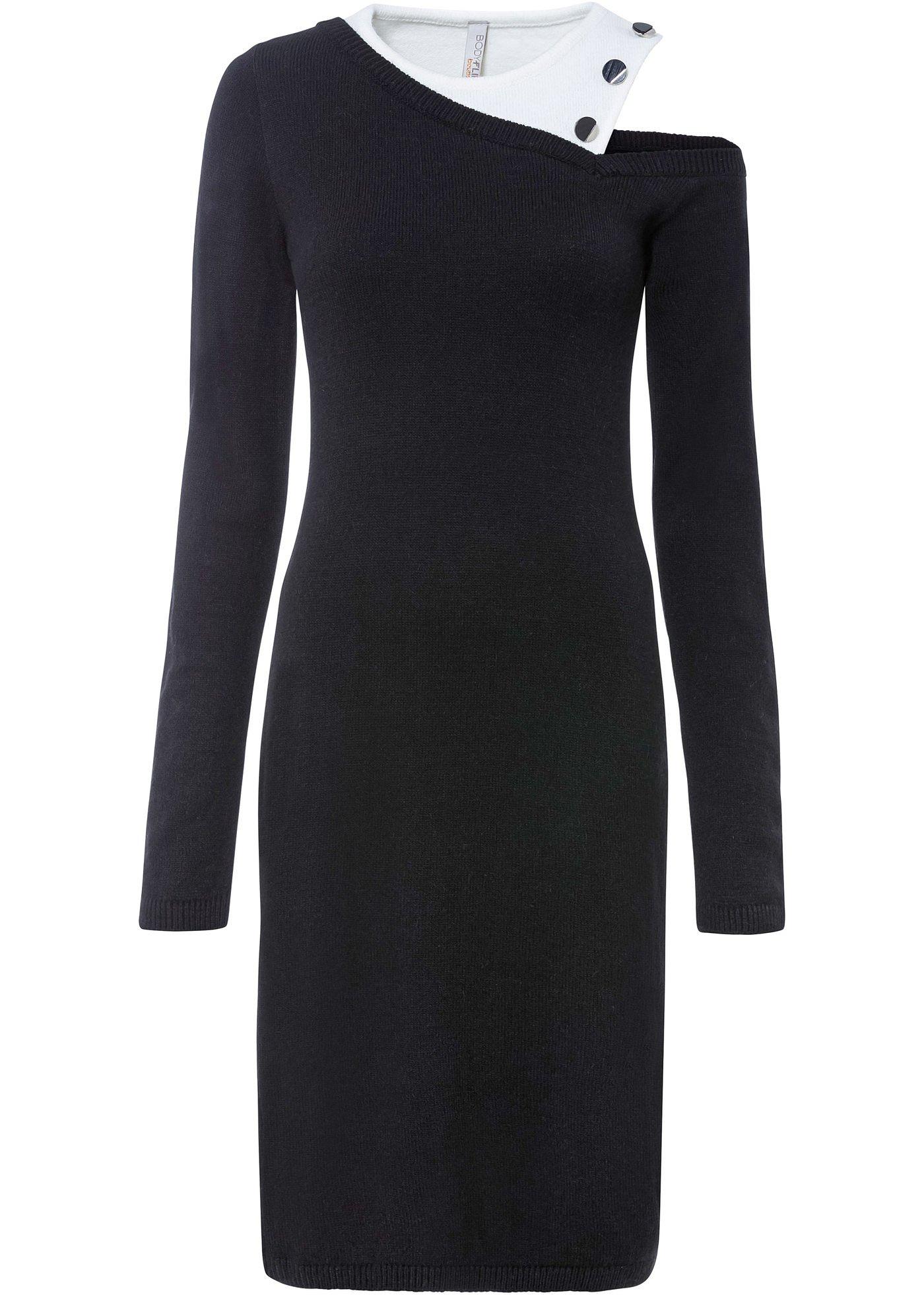 Robe en maille à épaule dénudée