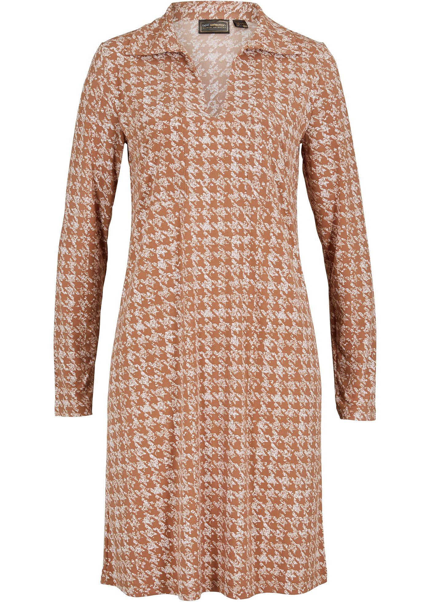 Robe à imprimé pied-de-coq