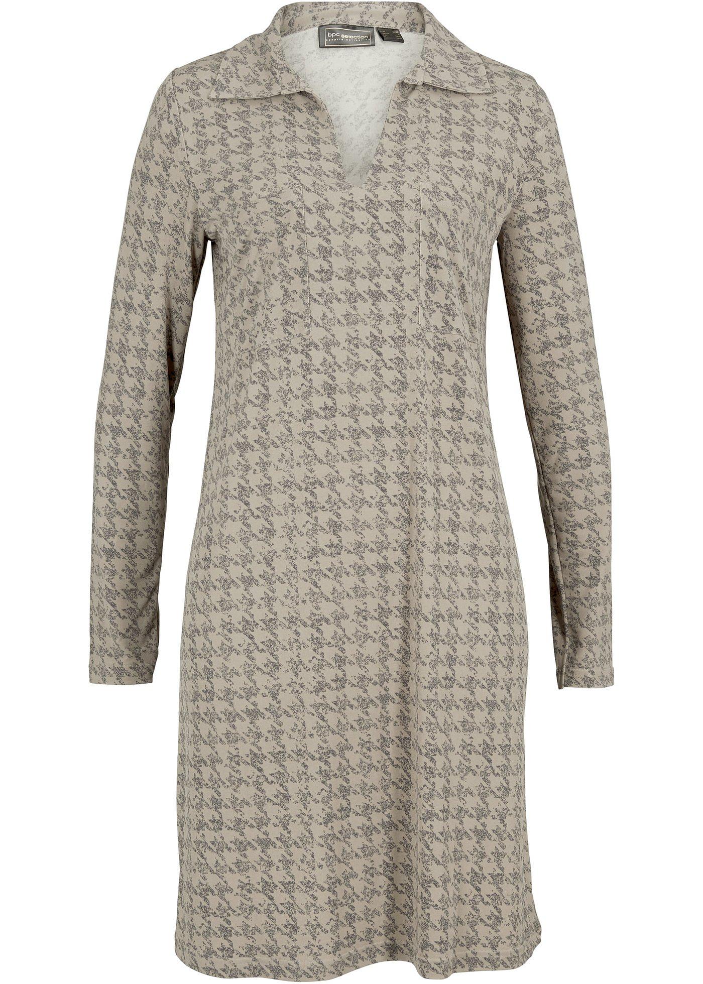 Robe à imprimé pied-de-coq