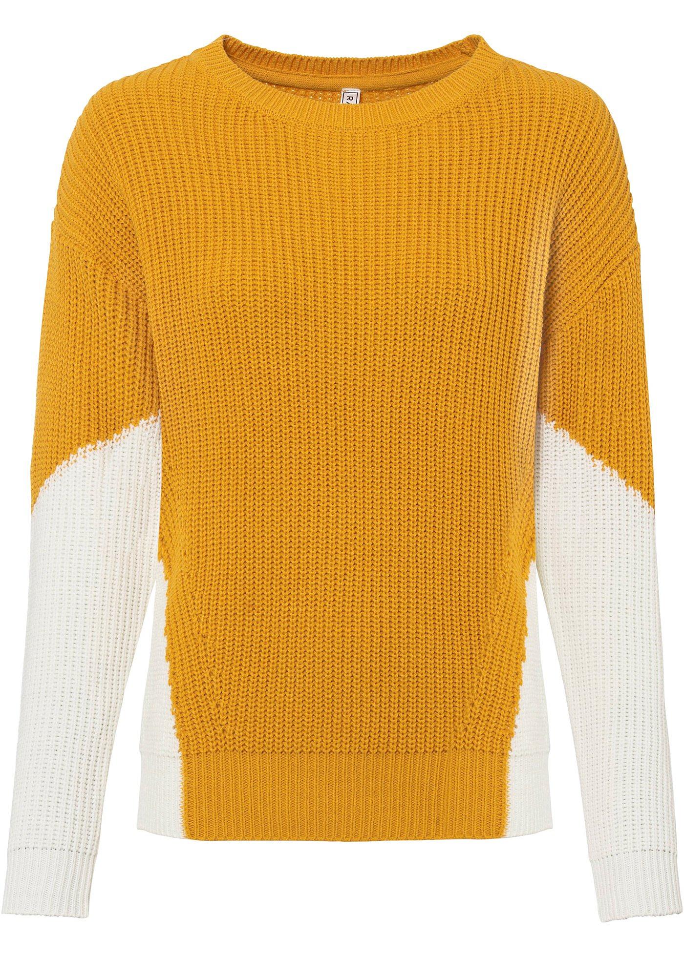 Pull en maille avec couleurs contrastées