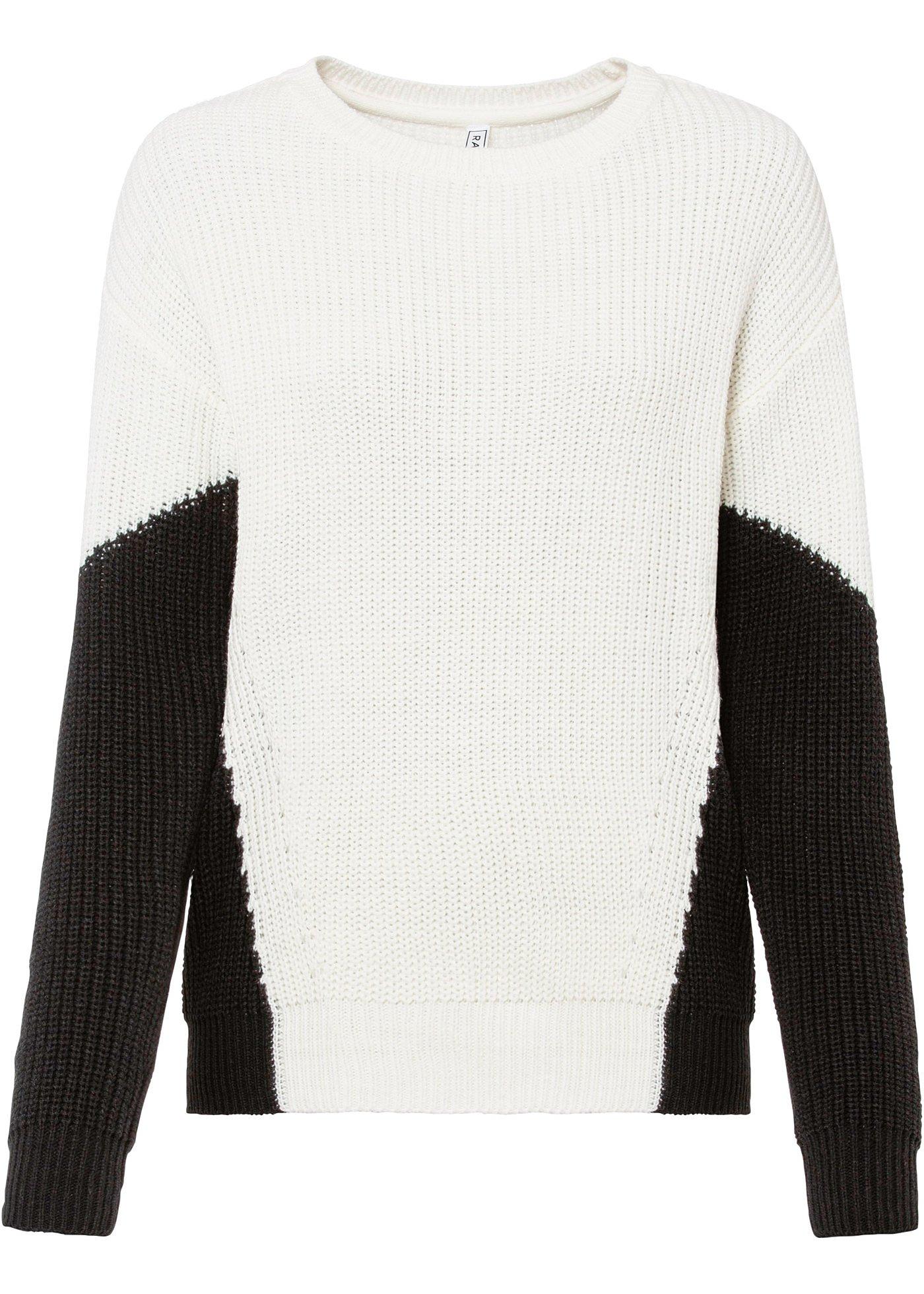 Pull en maille avec couleurs contrastées