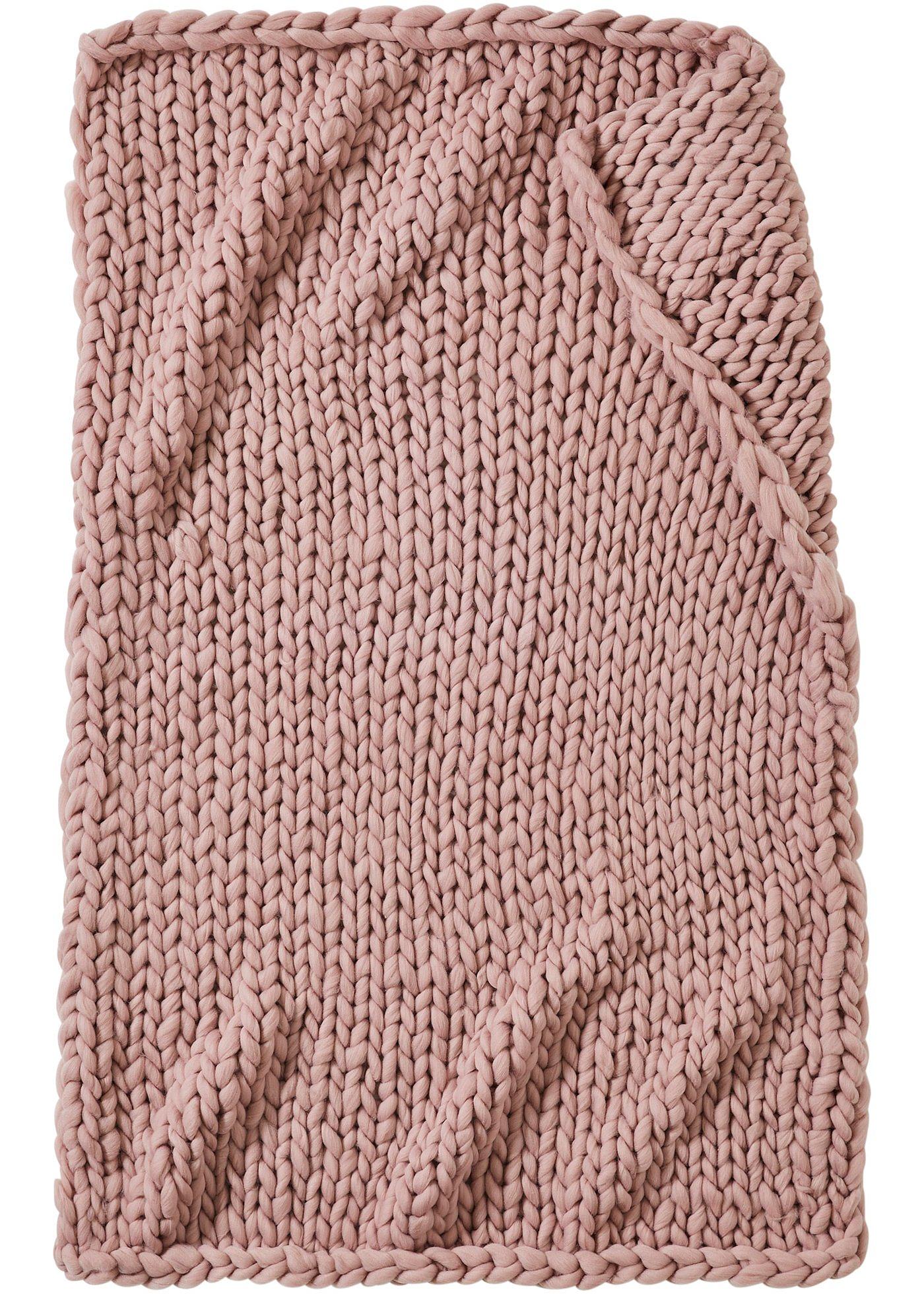 Couverture douillette en grosse maille