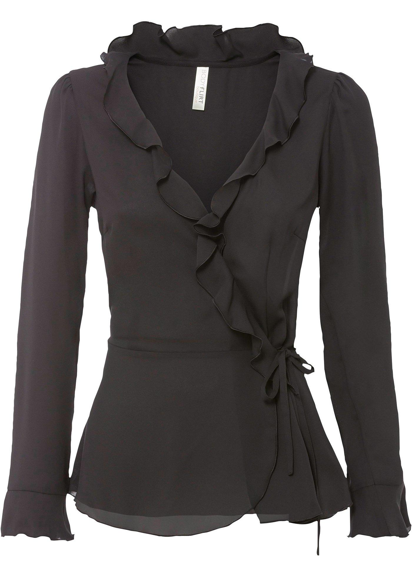 Blouse en chiffon style portefeuille