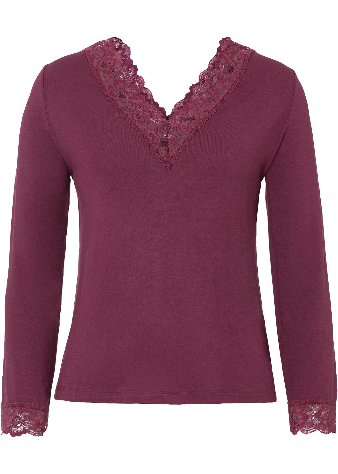 T-shirt à dentelle avec viscose durable