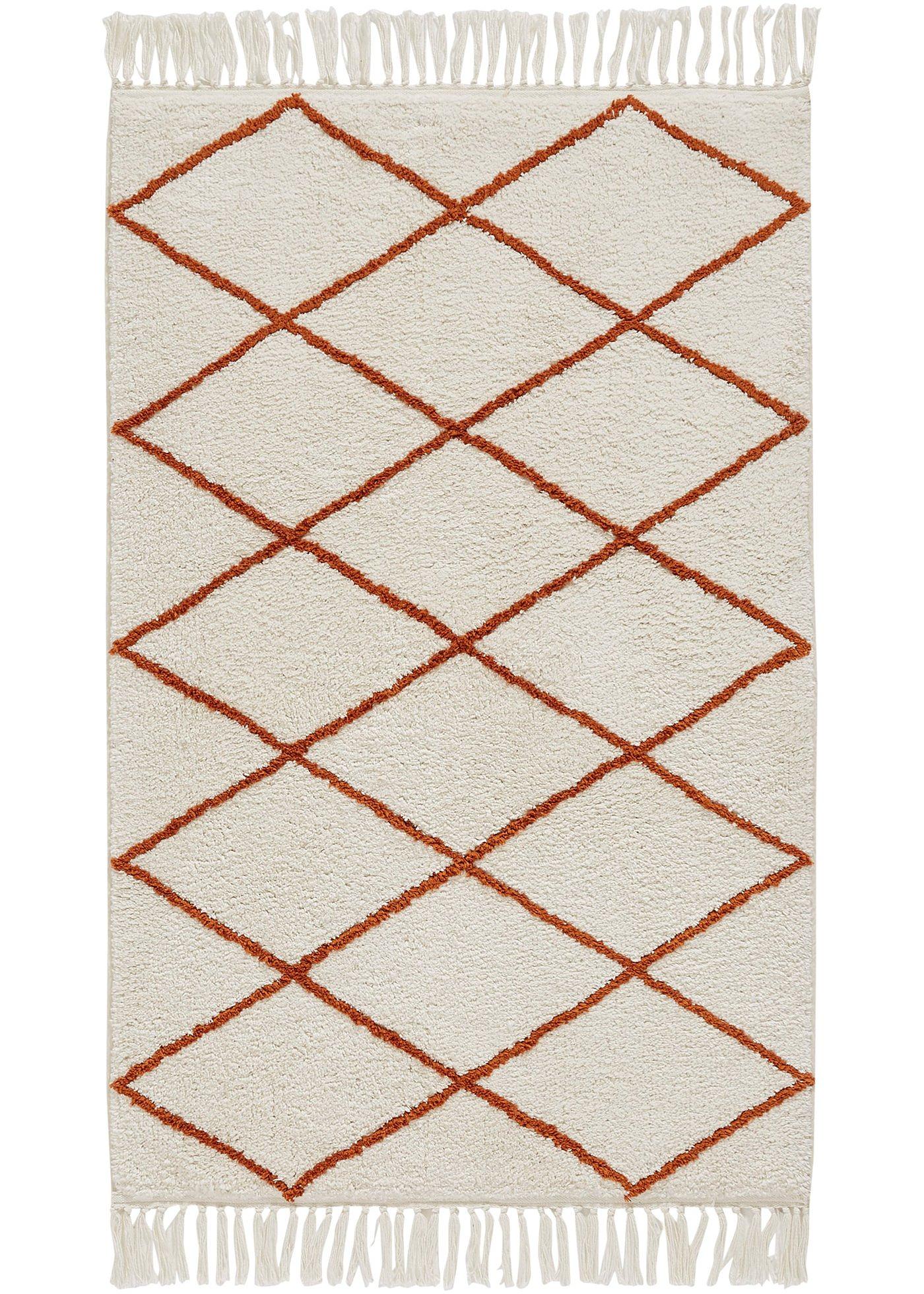 Tapis de salle de bain à franges