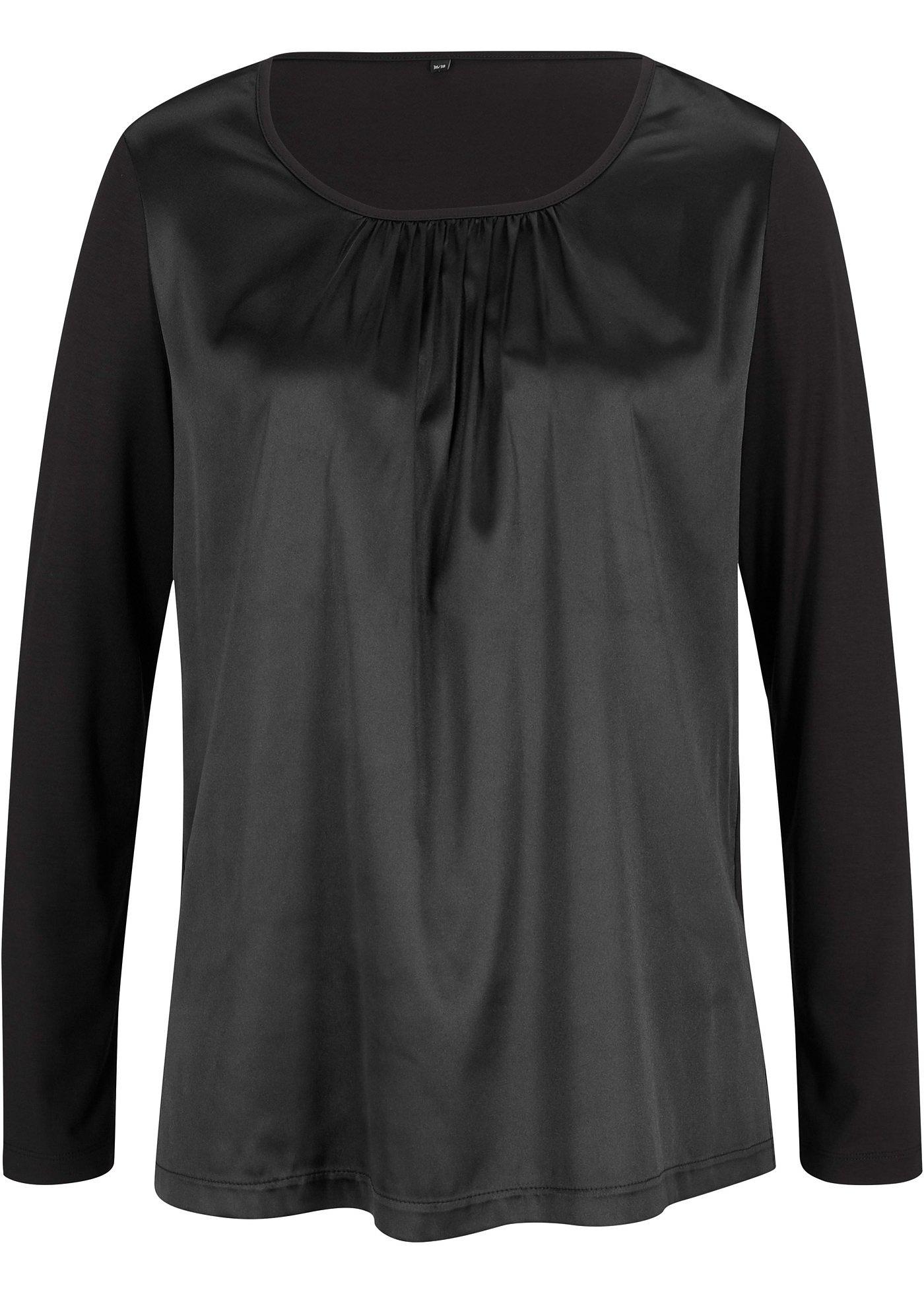 T-shirt manches longues avec satin