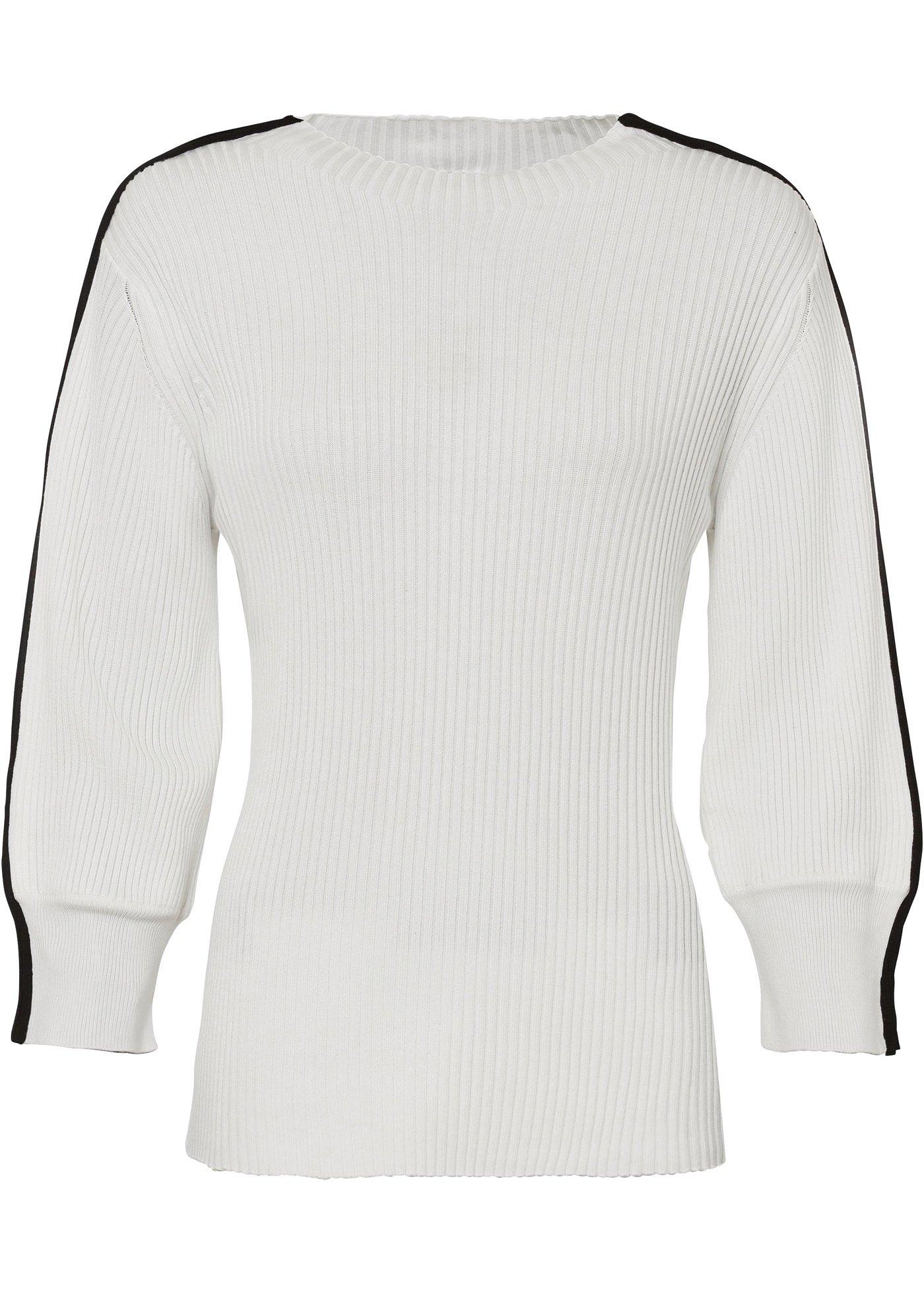 Pull à rayures contrastantes