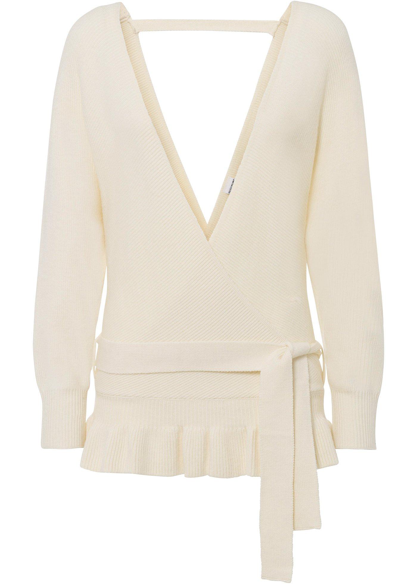 Pull portefeuille avec ceinture à nouer