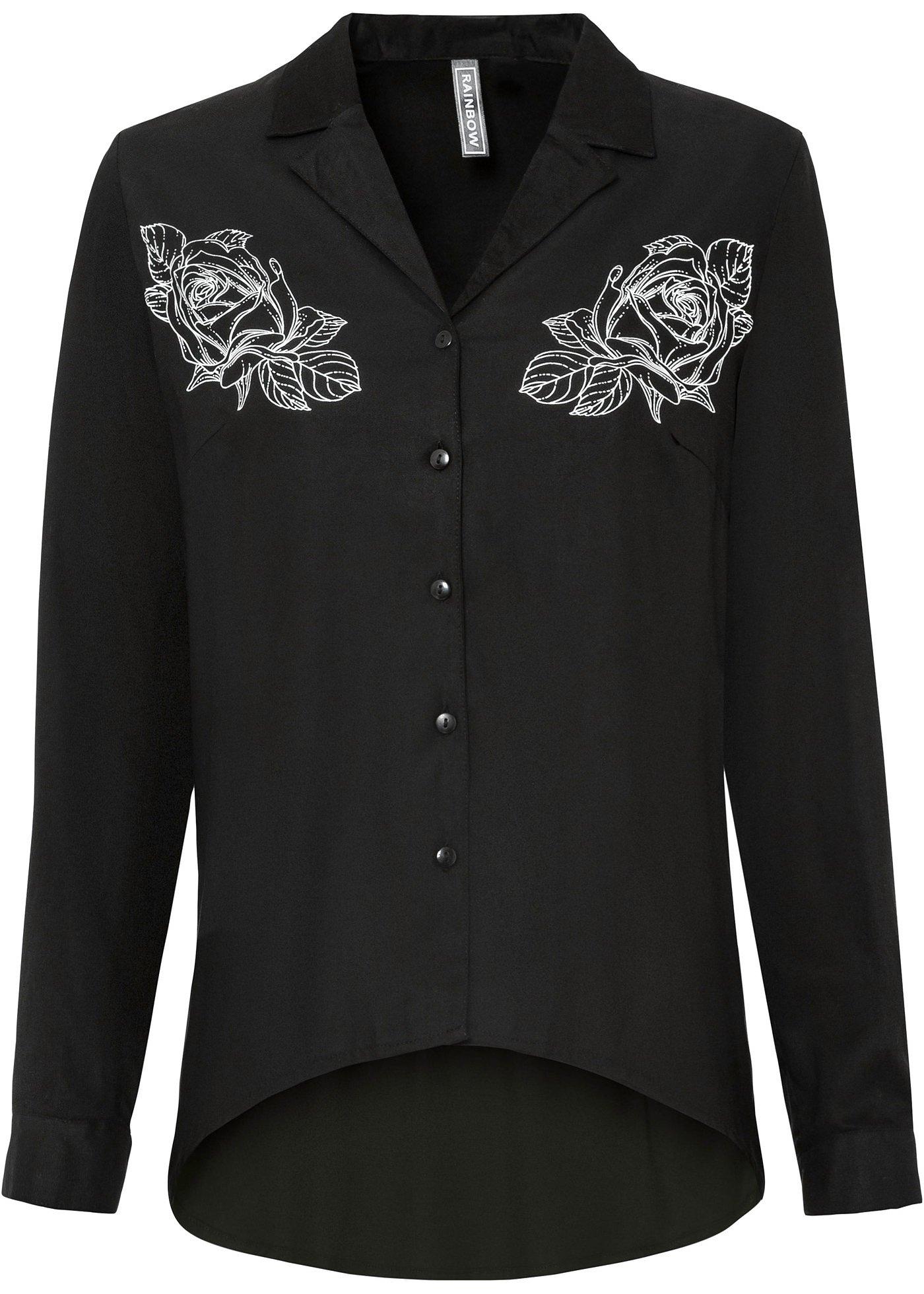 Chemisier avec imprimé tattoo floral en viscose durable