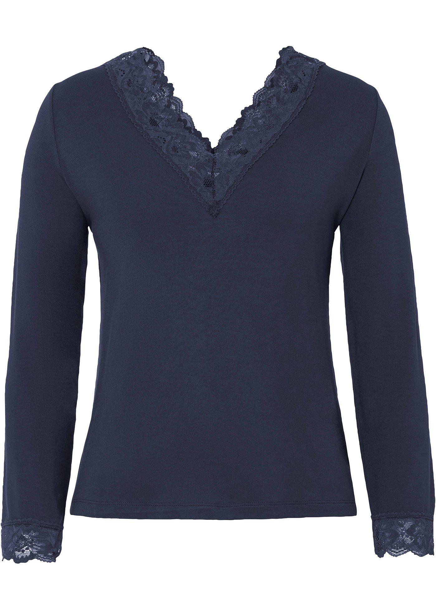 T-shirt à dentelle avec viscose durable