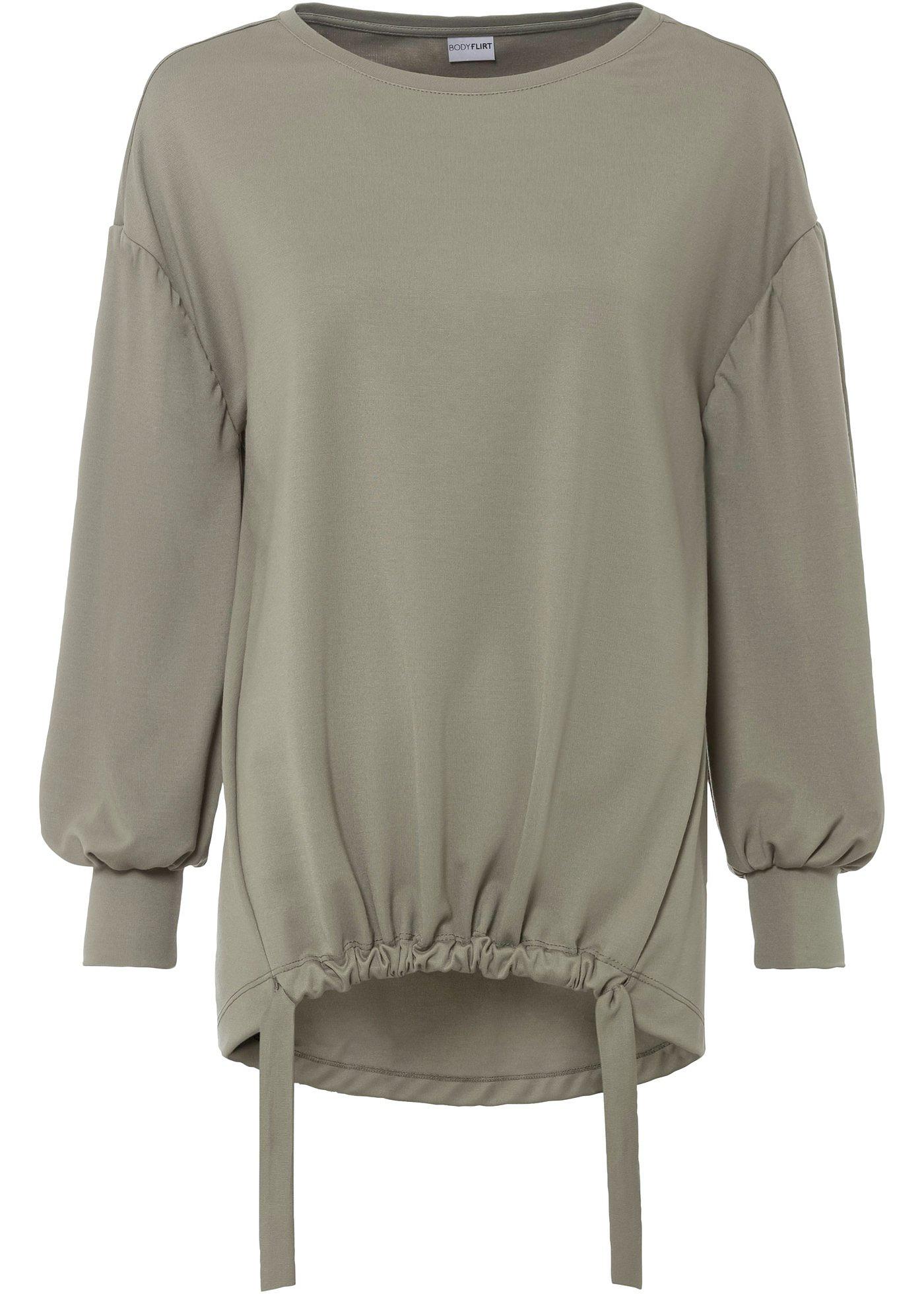 Sweat-shirt long avec fronces