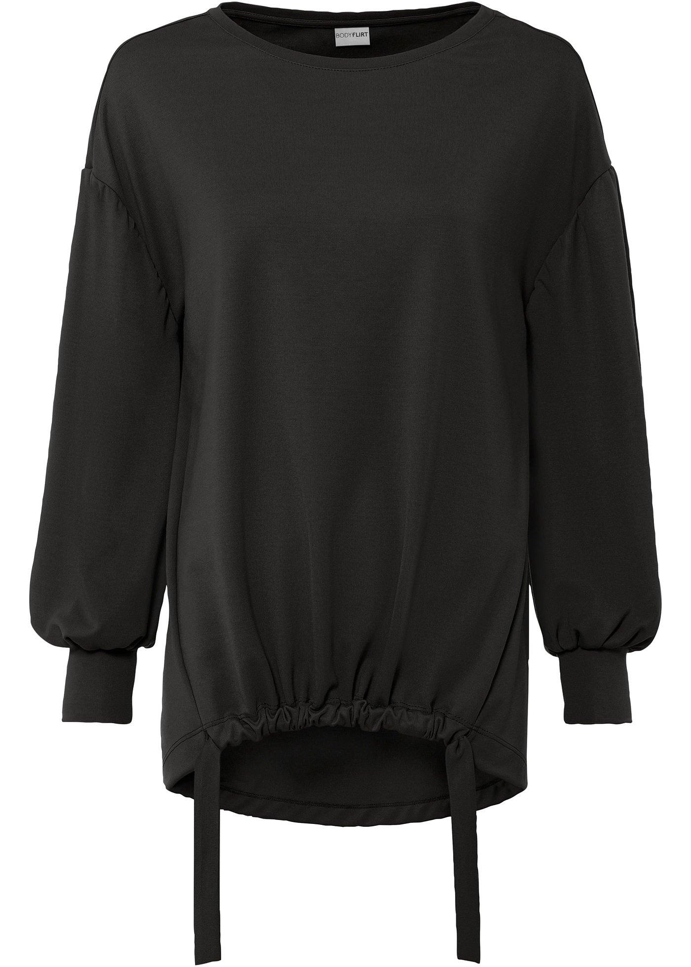 Sweat-shirt long avec fronces