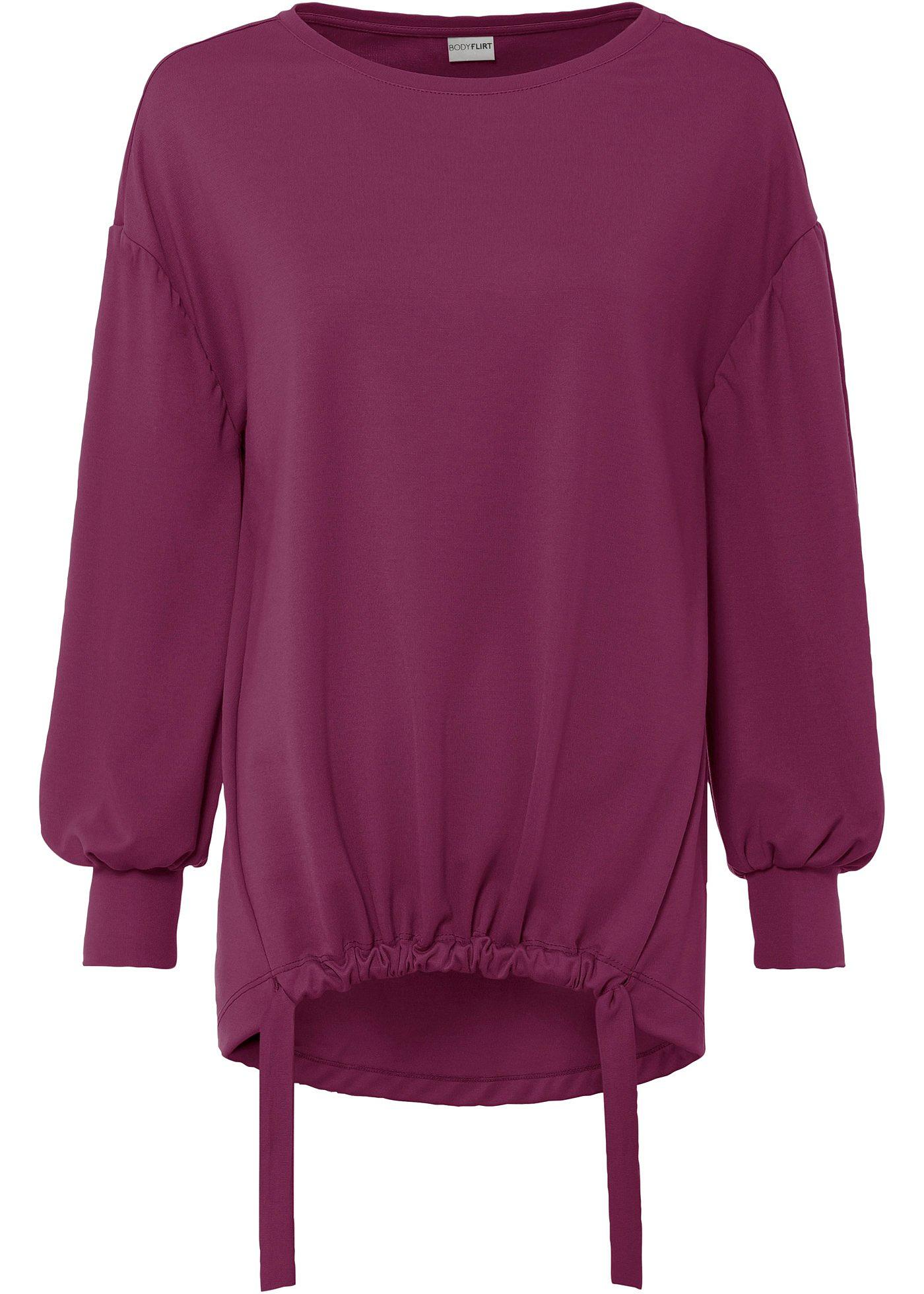 Sweat-shirt long avec fronces