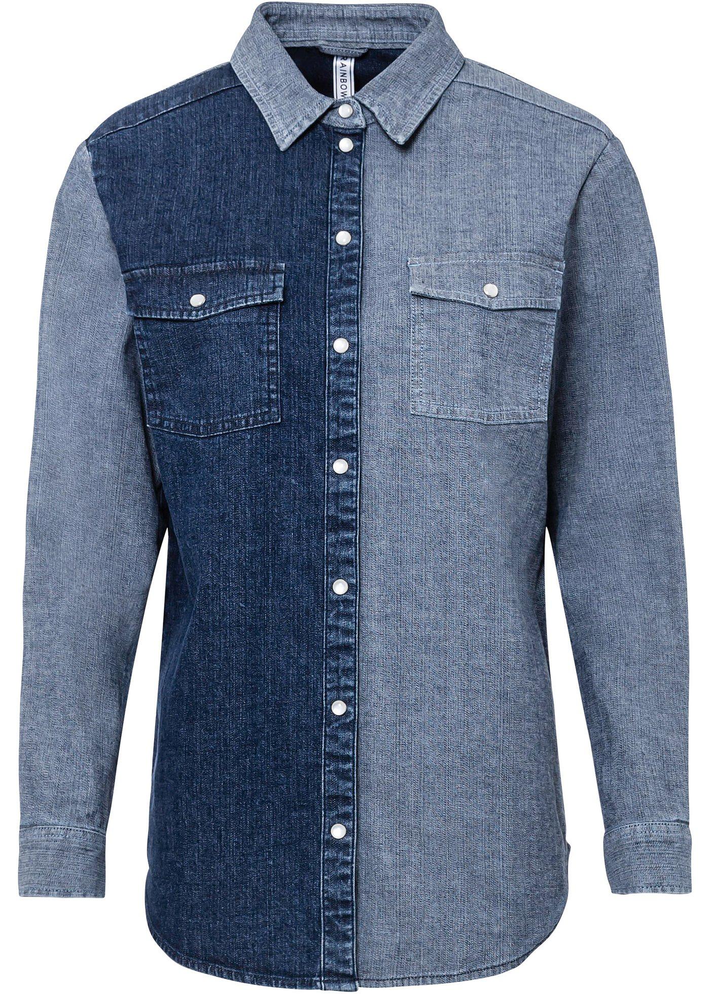 Chemisier en jean patchwork