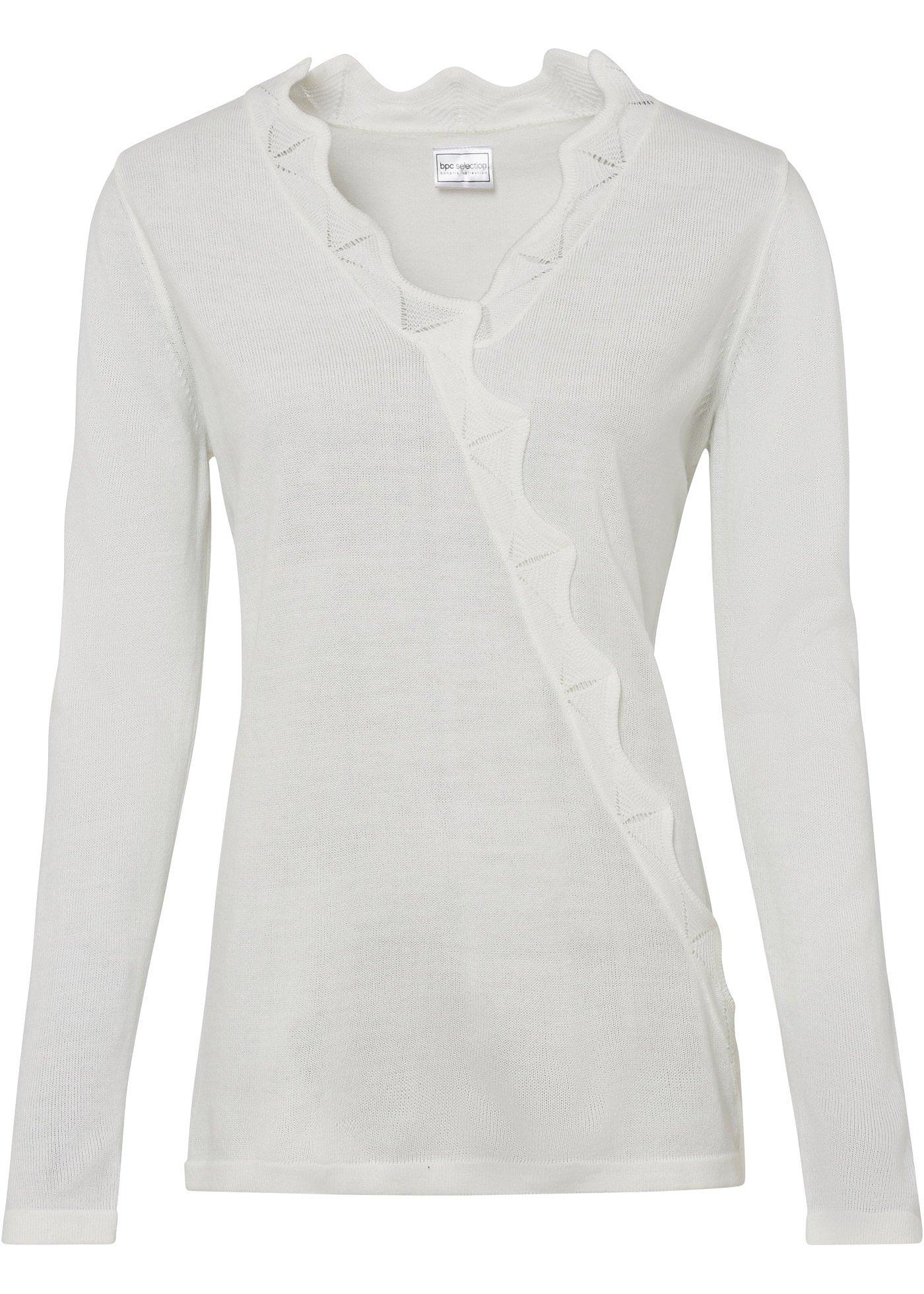 Pull avec bordure ajourée