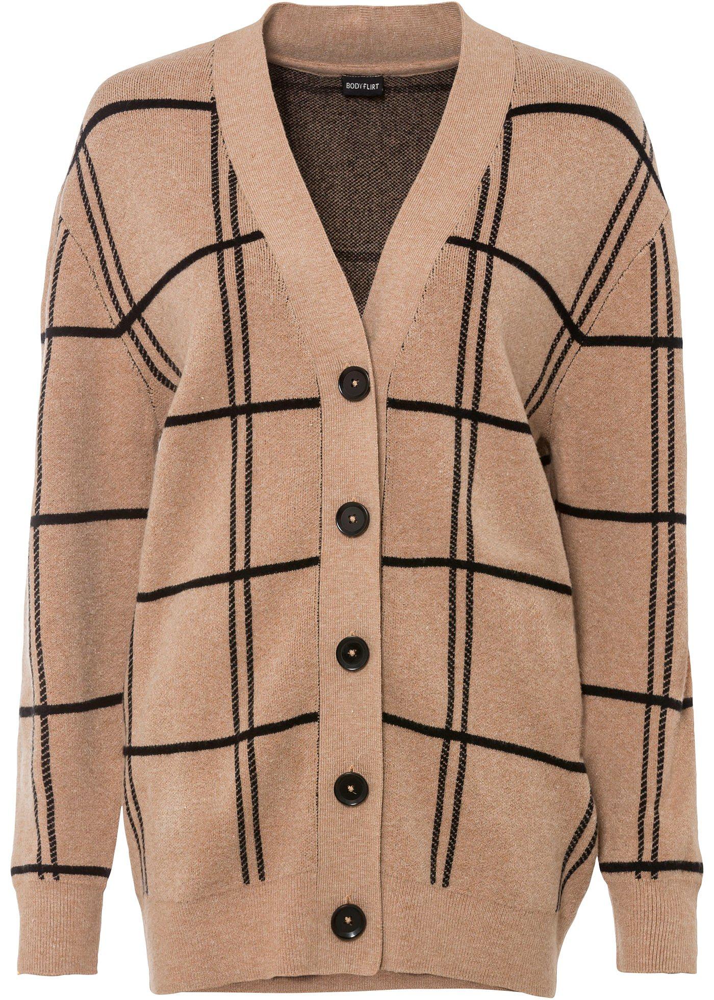 Gilet en maille à carreaux