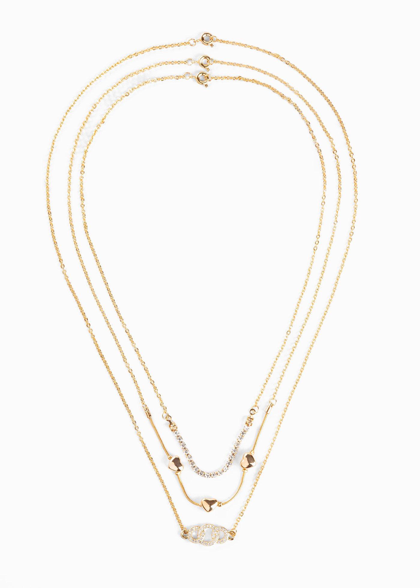 Collier (Ens. 3 pces.) avec zirconium