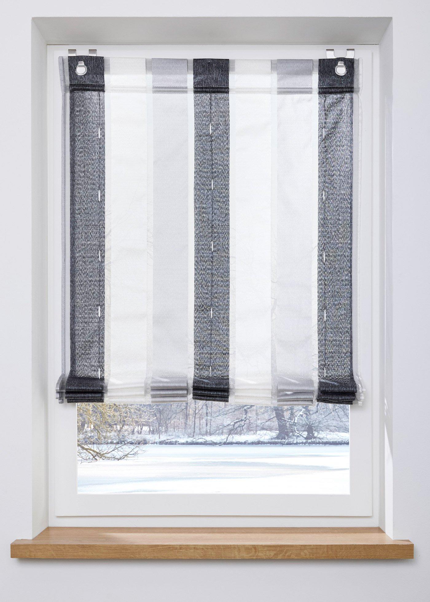 Store à nouer avec rayures satin