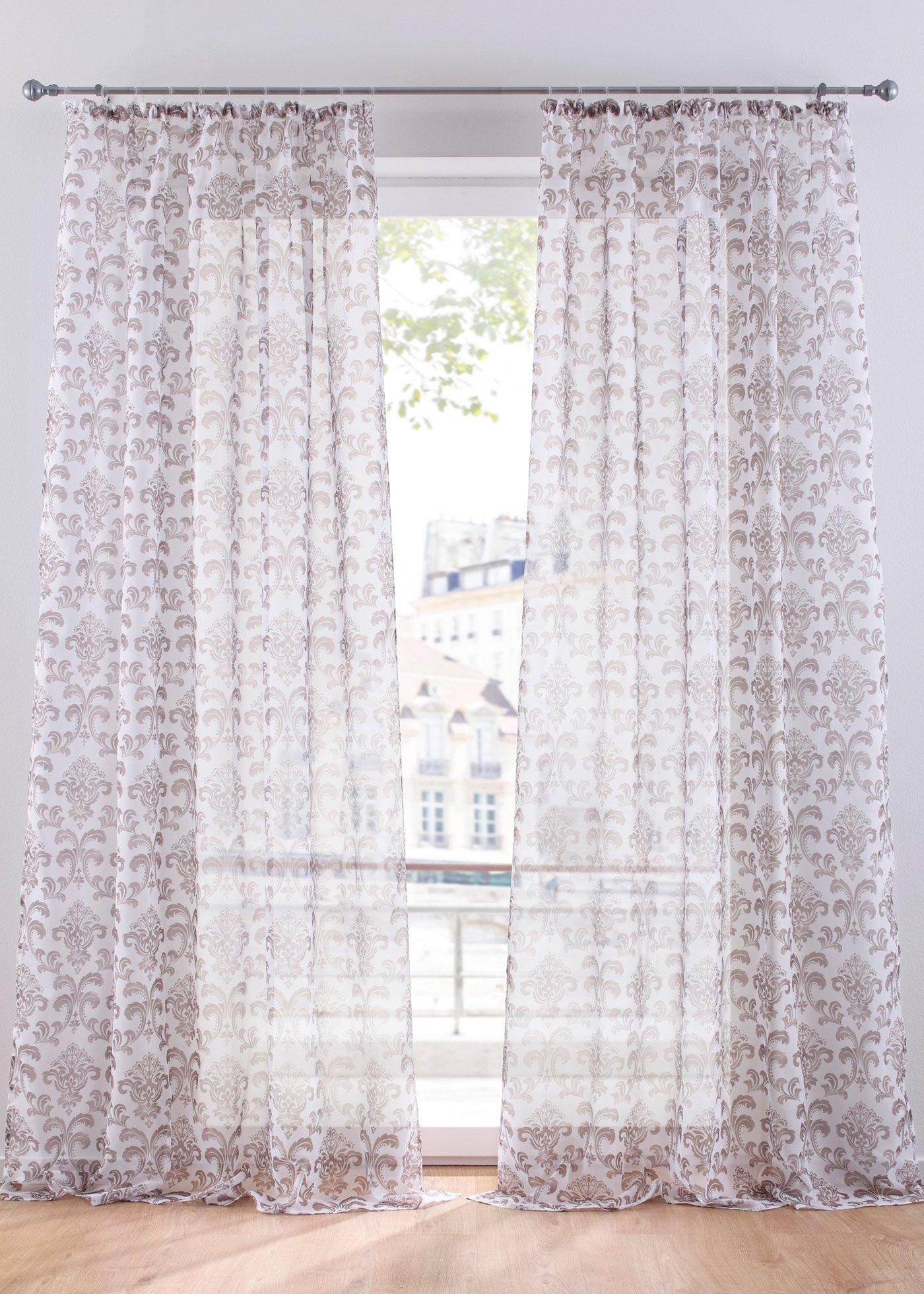 Voilage avec imprimé ornement (1 pce.)