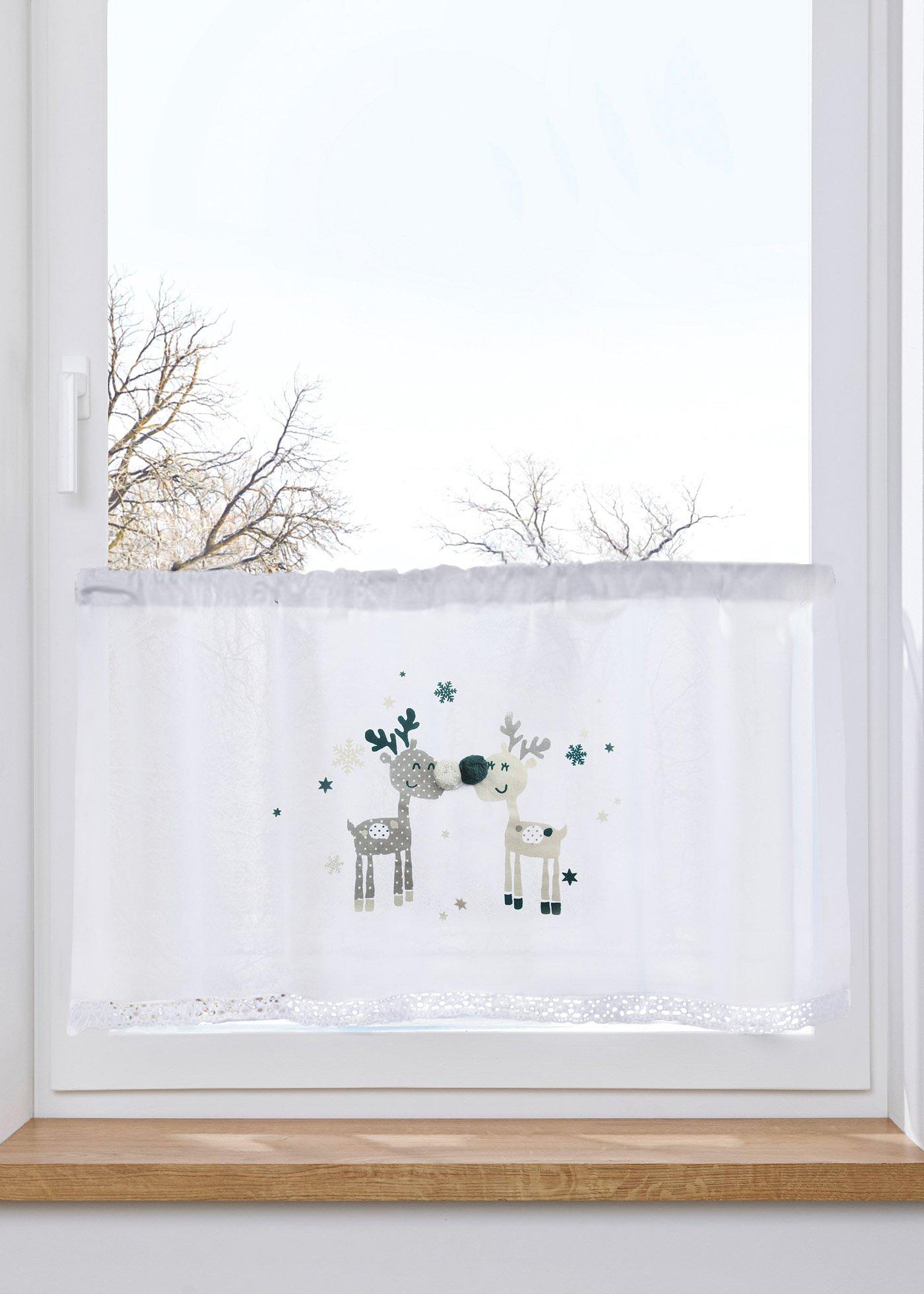 Brise-bise avec broderie élan