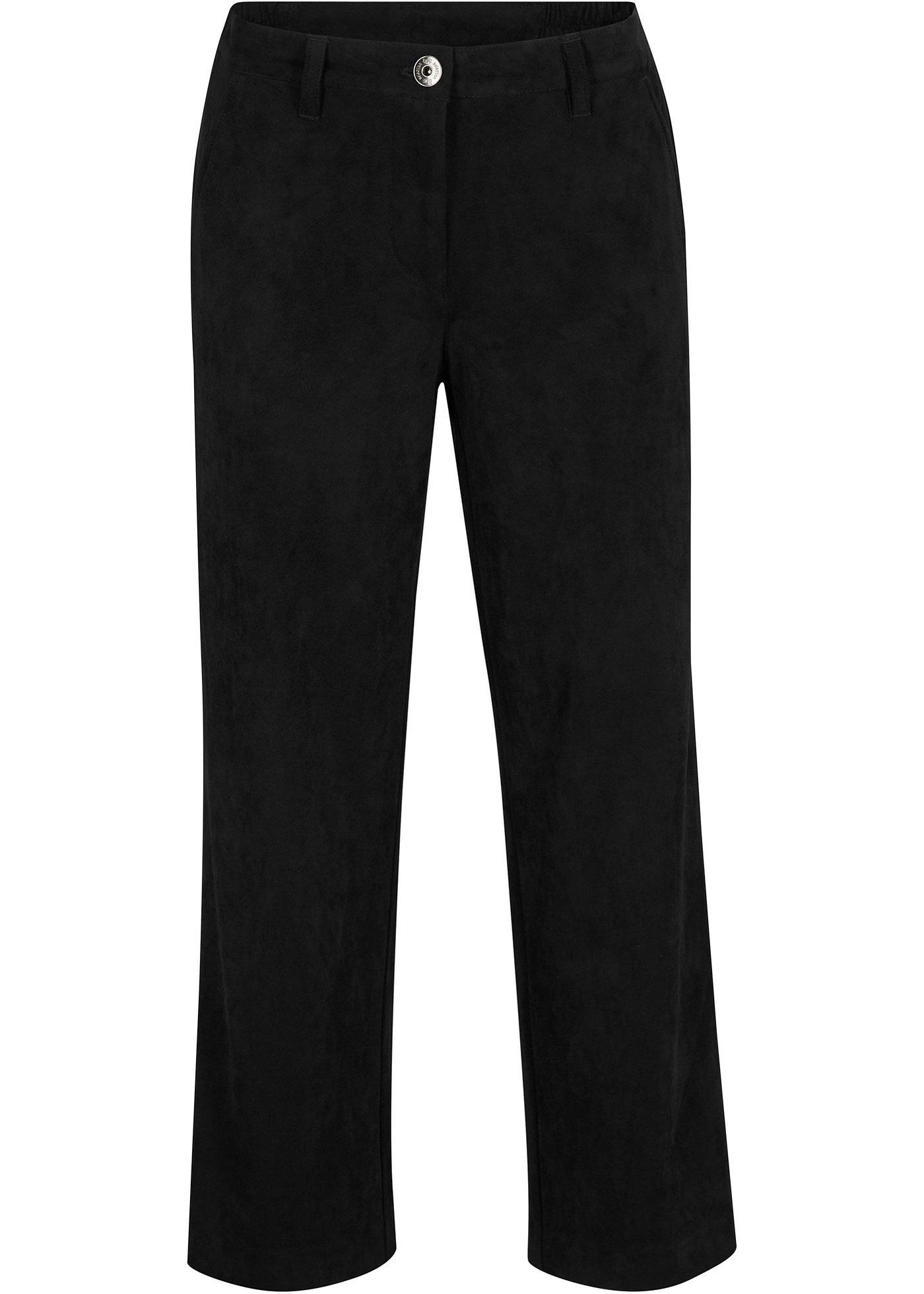 Pantalon Marlène 7/8 en synthétique imitation cuir velours
