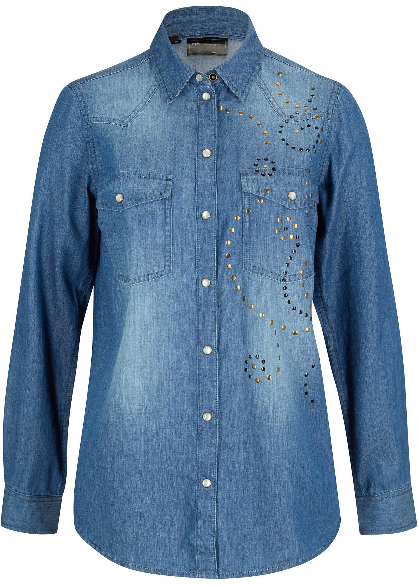 Chemise en jean à rivets